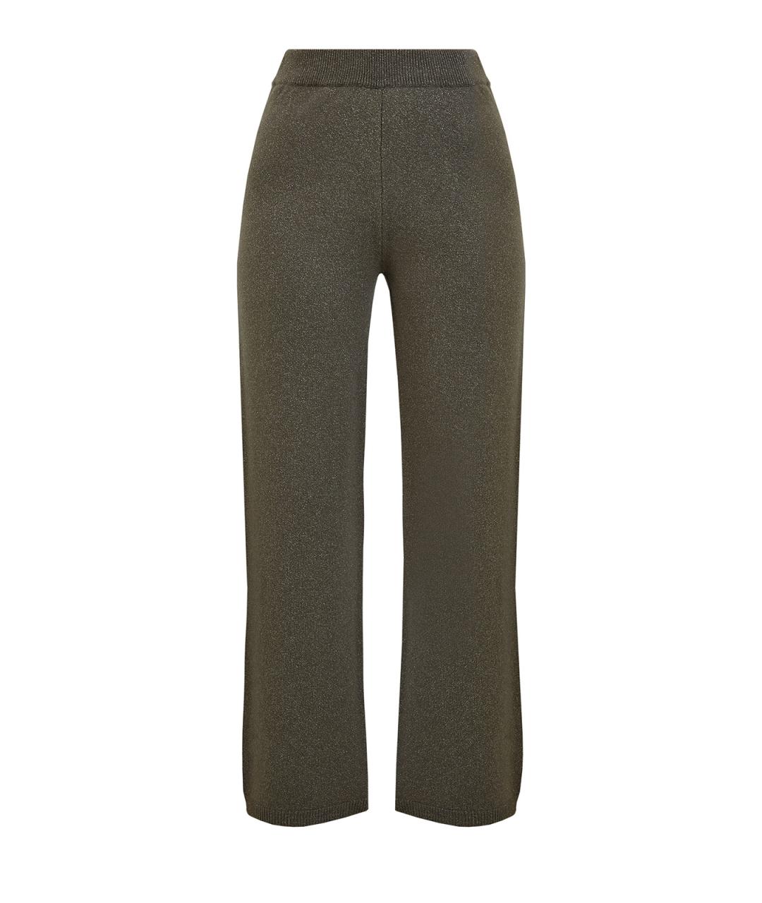 PESERICO Зеленые шерстяные прямые брюки, фото 1