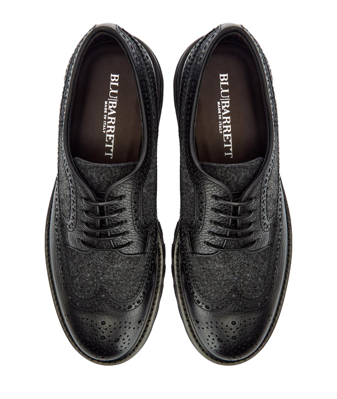 BARRETT Антрацитовые кожаные низкие ботинки, фото 5