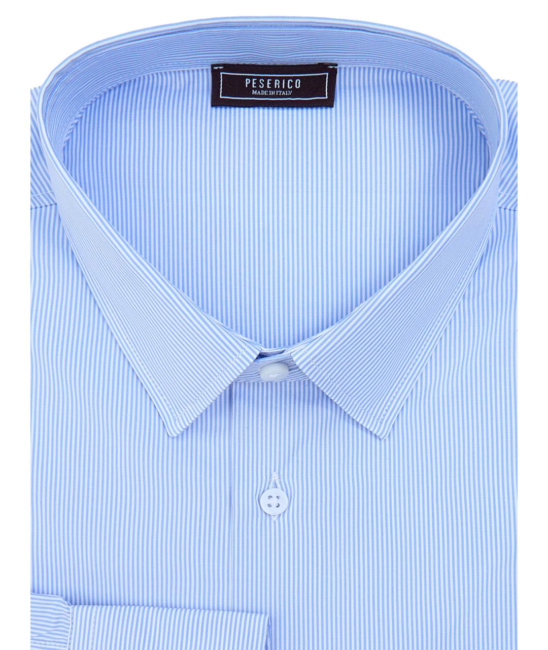PESERICO Голубая хлопковая кэжуал рубашка, фото 2