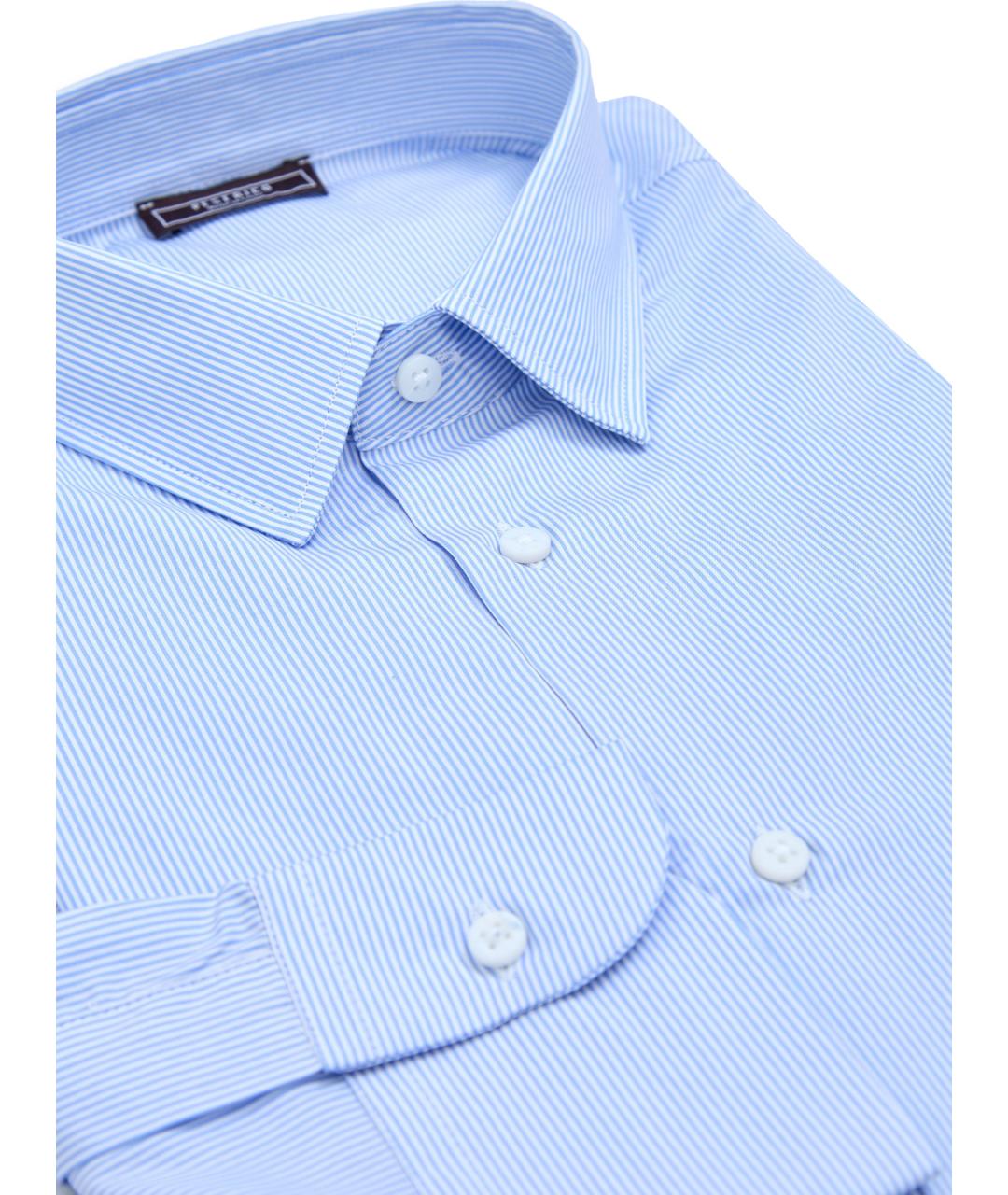 PESERICO Голубая хлопковая кэжуал рубашка, фото 3