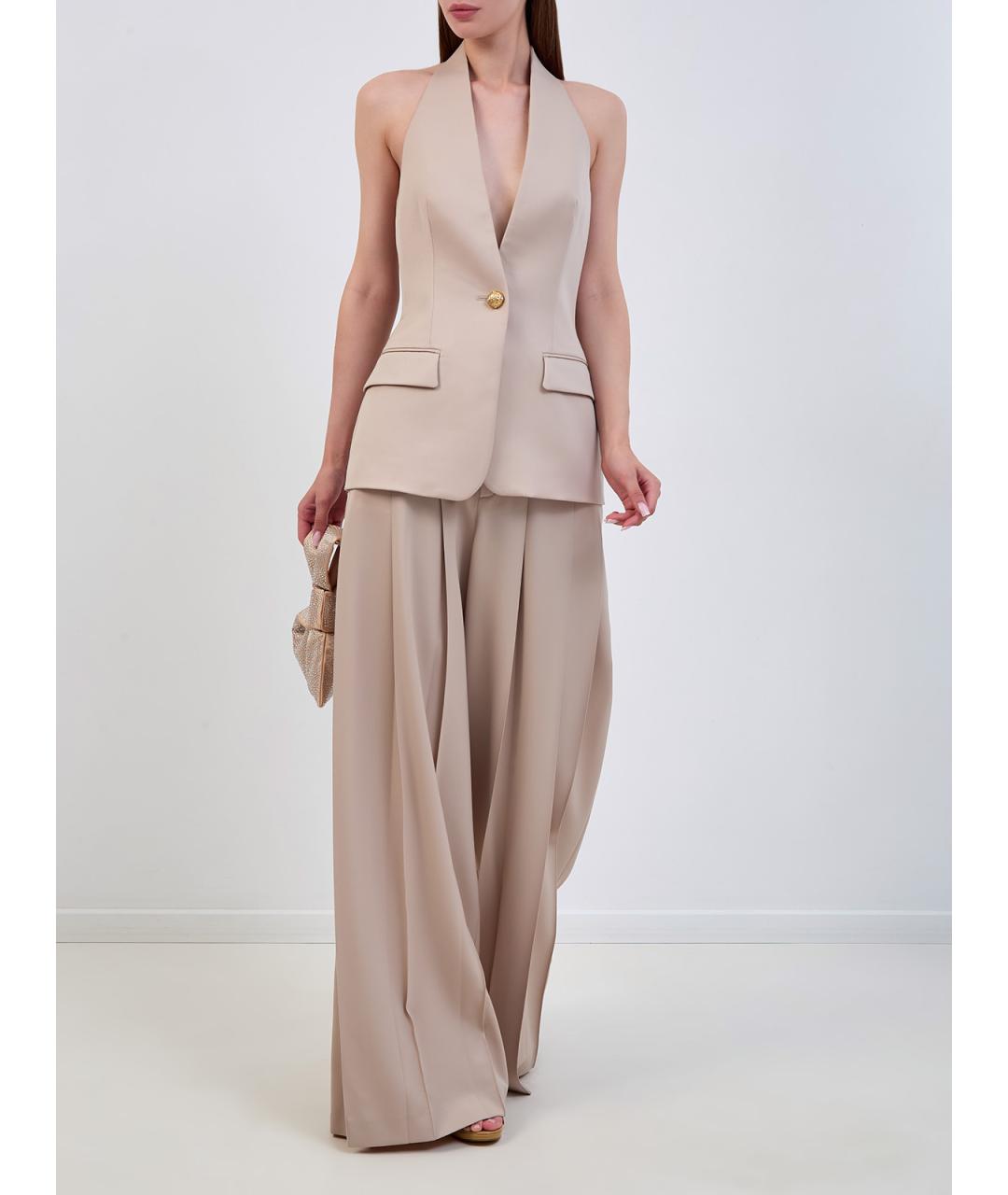 GIUSEPPE DI MORABITO Бежевый шерстяной жилет, фото 2