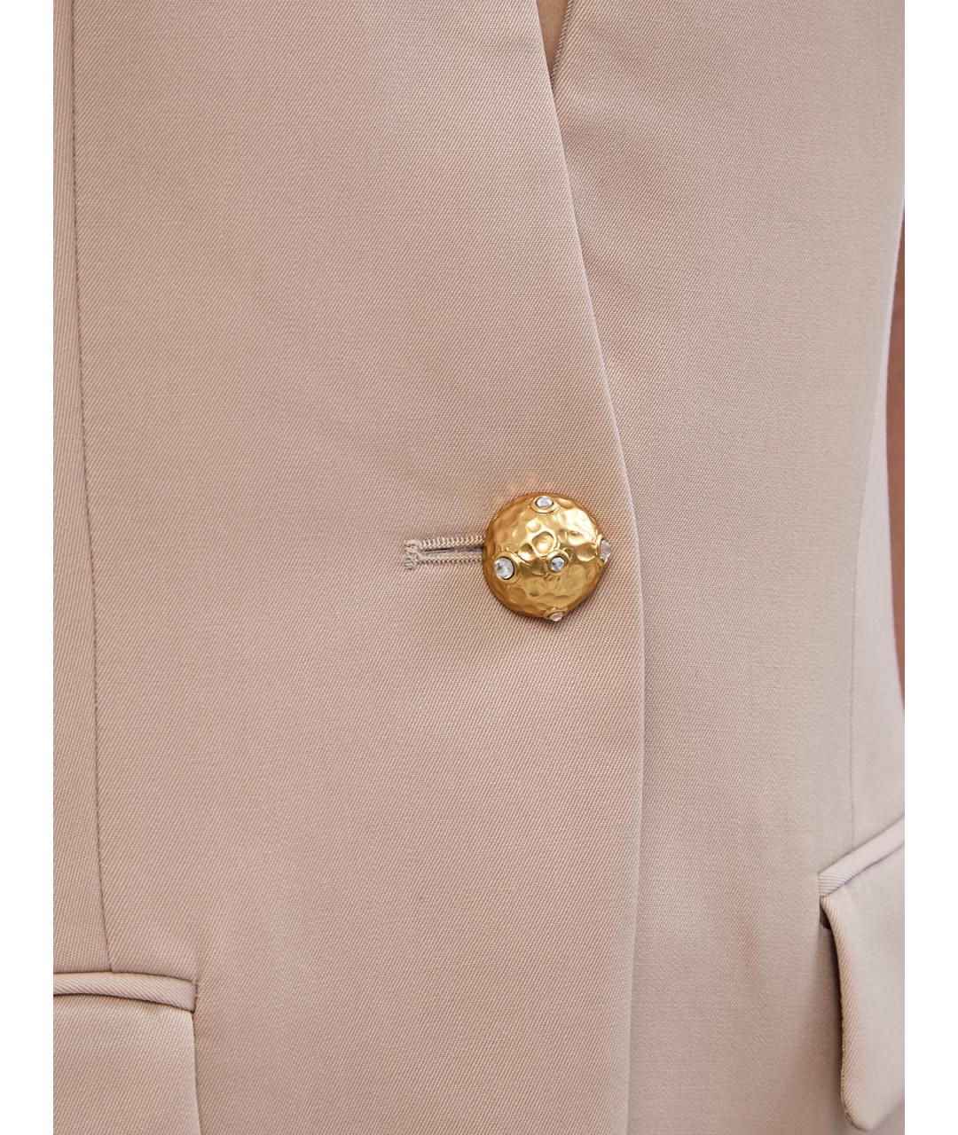 GIUSEPPE DI MORABITO Бежевый шерстяной жилет, фото 5