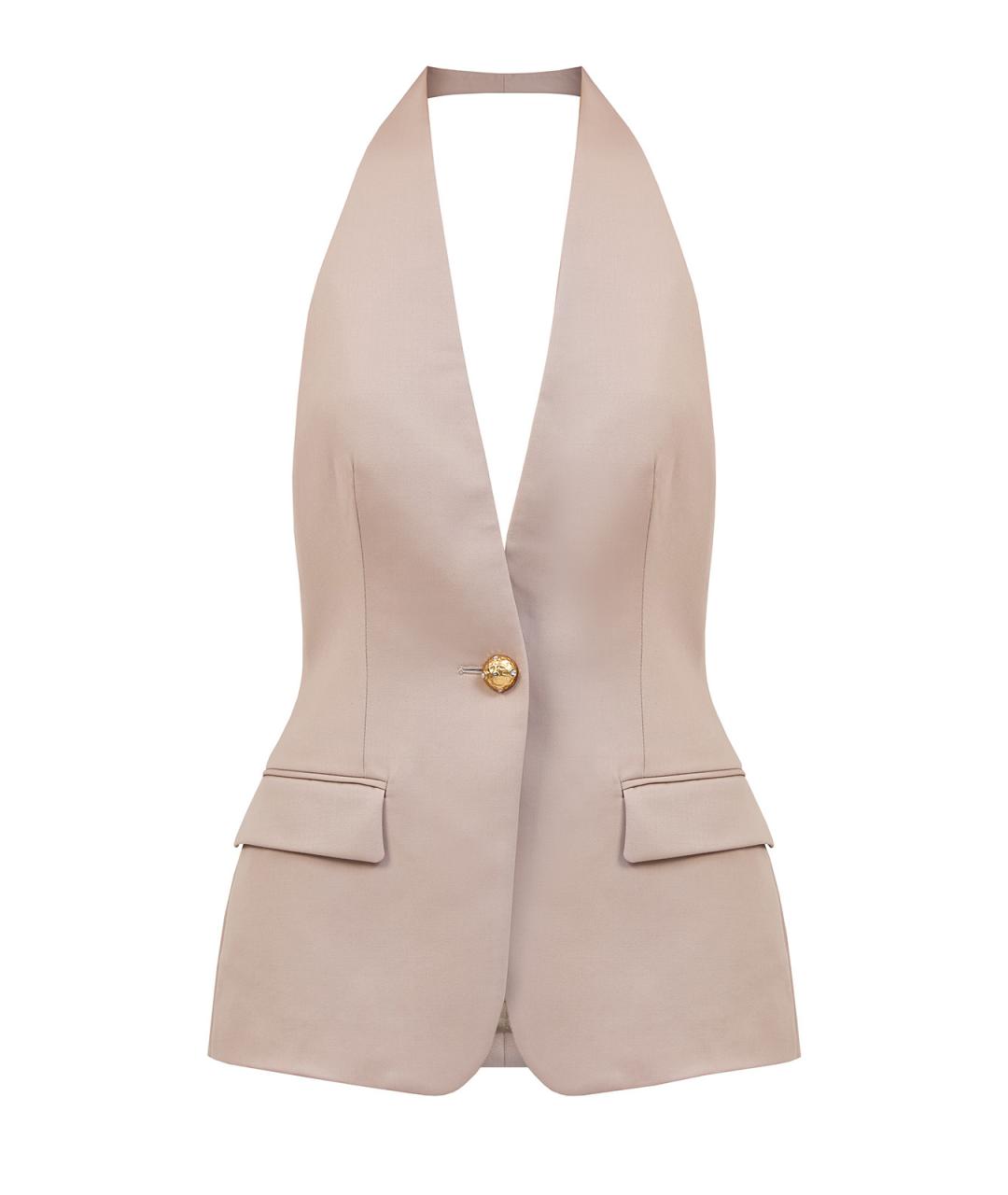 GIUSEPPE DI MORABITO Бежевый шерстяной жилет, фото 1