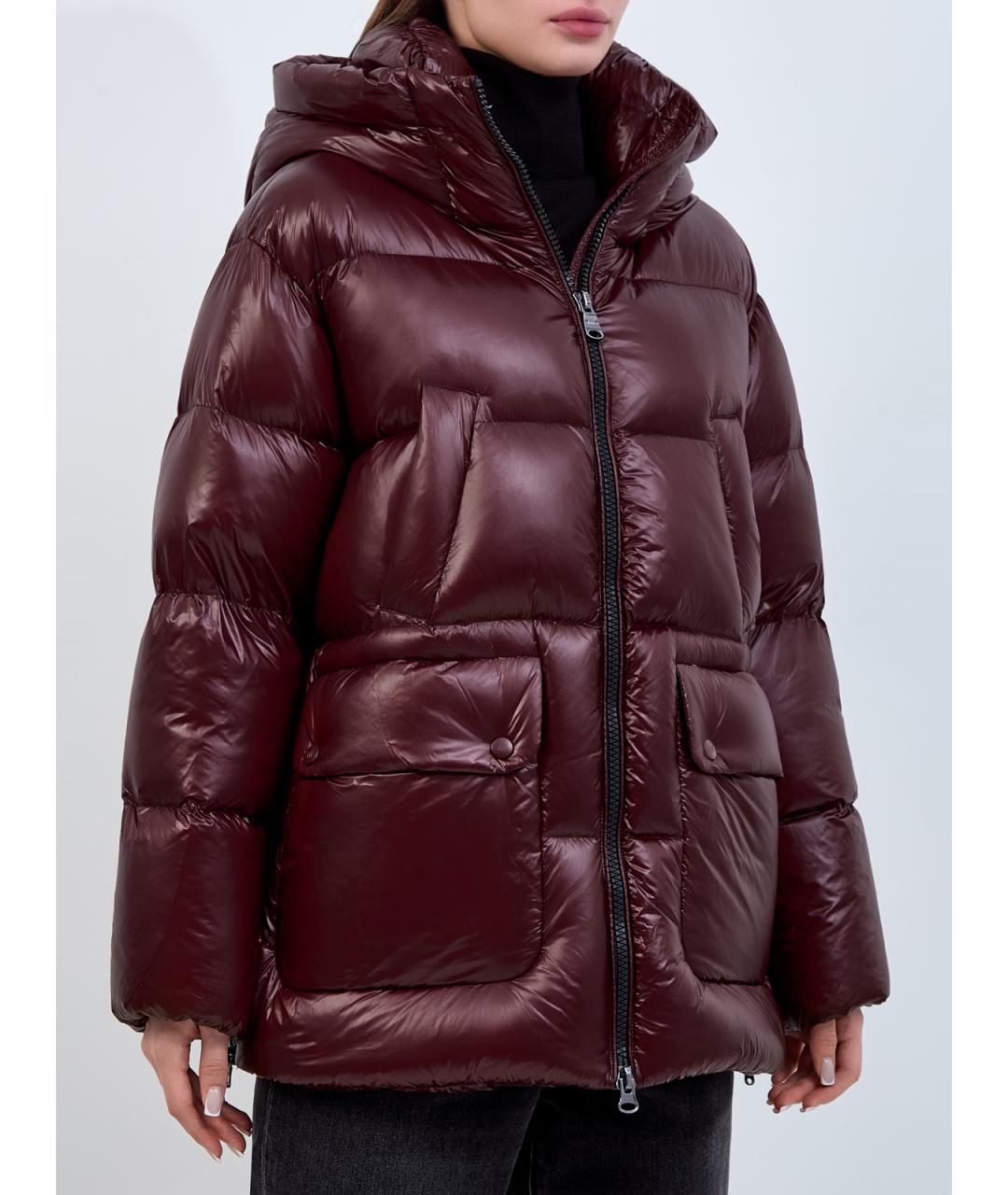 HETREGO Бордовый полиамидовый пуховик, фото 3