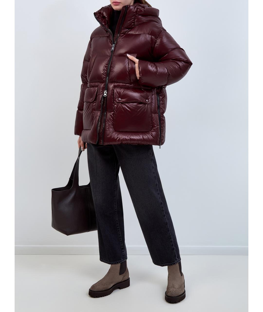 HETREGO Бордовый полиамидовый пуховик, фото 2
