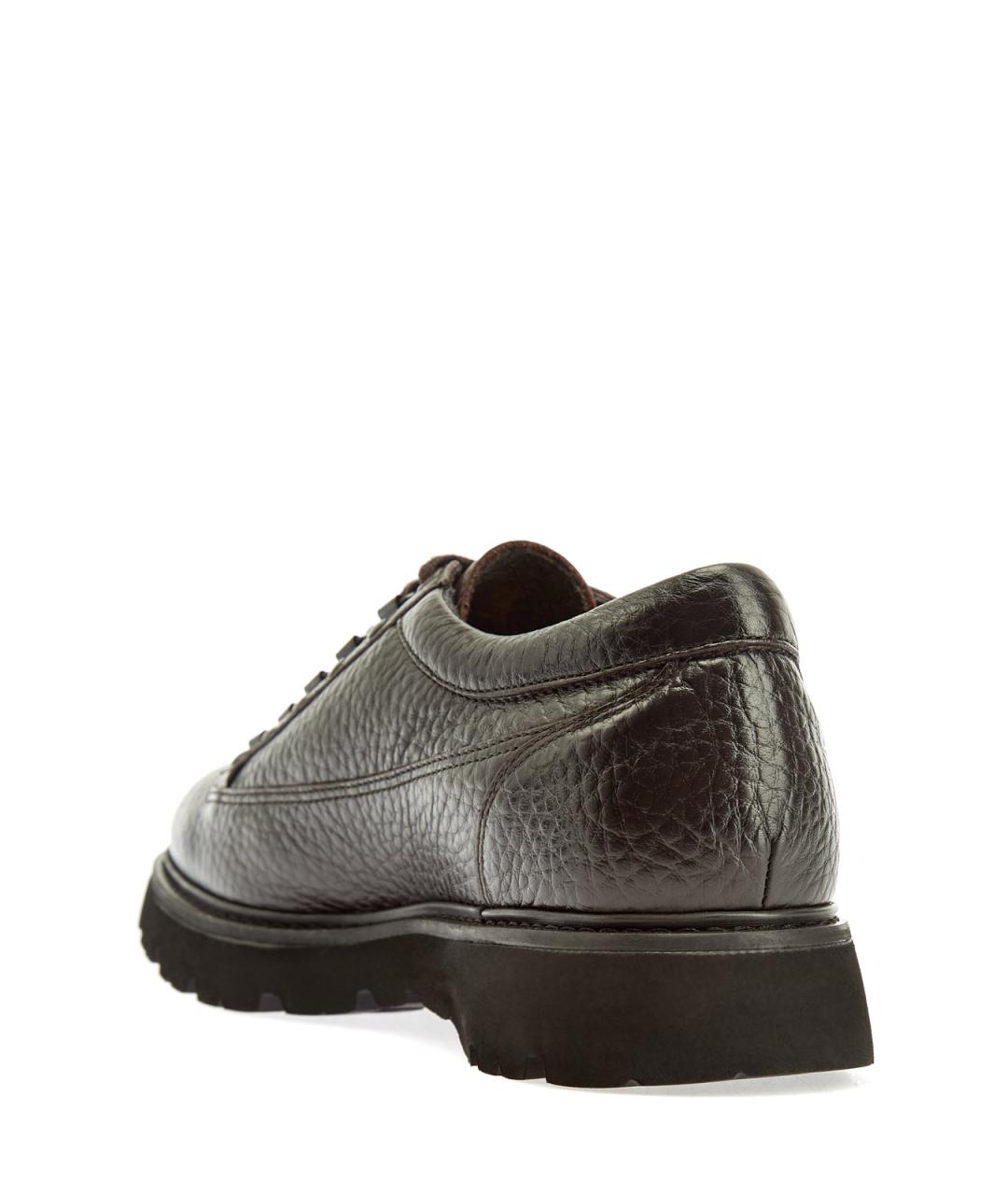 DOUCAL'S Коричневые кожаные низкие ботинки, фото 4