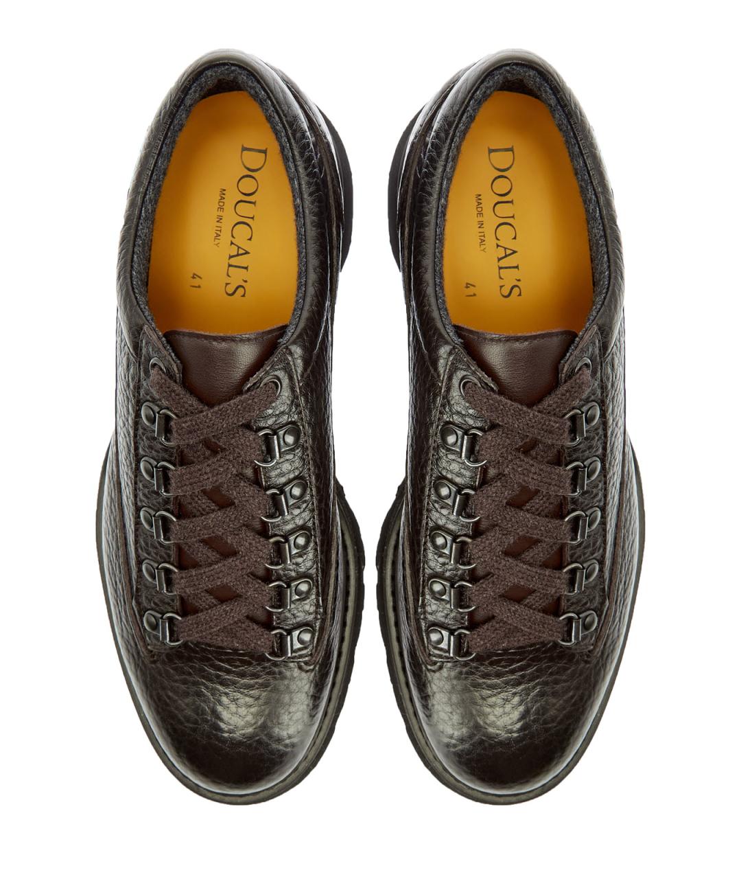 DOUCAL'S Коричневые кожаные низкие ботинки, фото 5