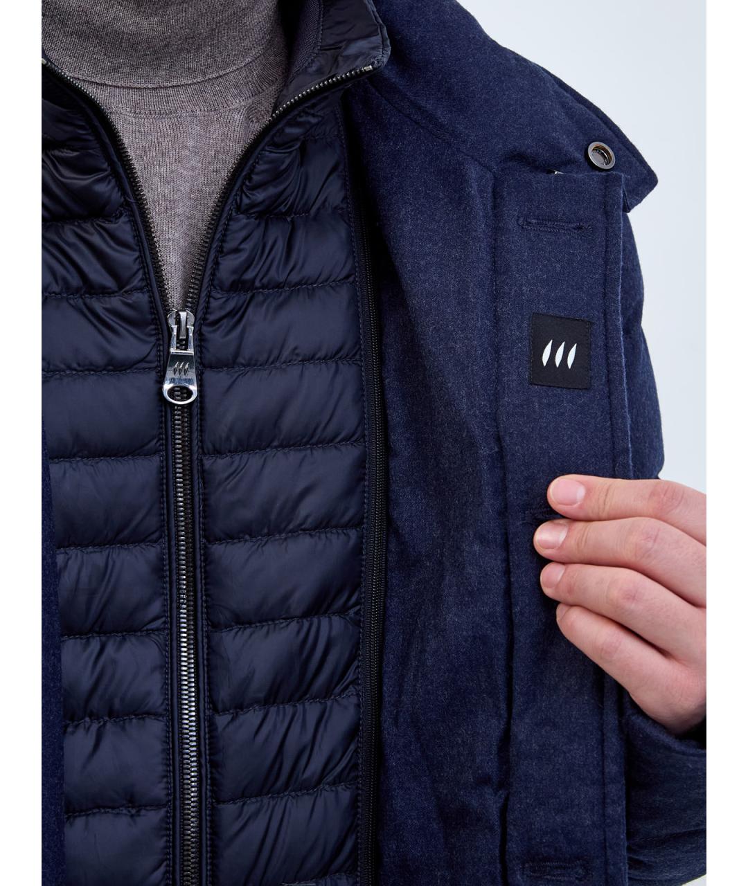 HETREGO Синий шерстяной пуховик, фото 5