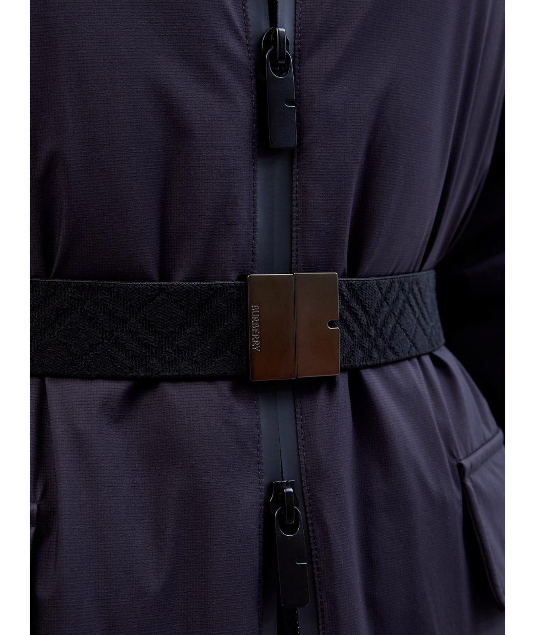 BURBERRY Черный полиамидовый пуховик, фото 6