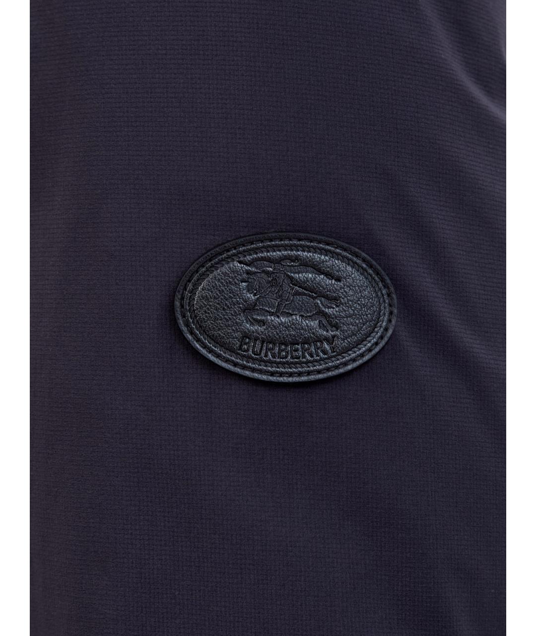 BURBERRY Черный полиамидовый пуховик, фото 5