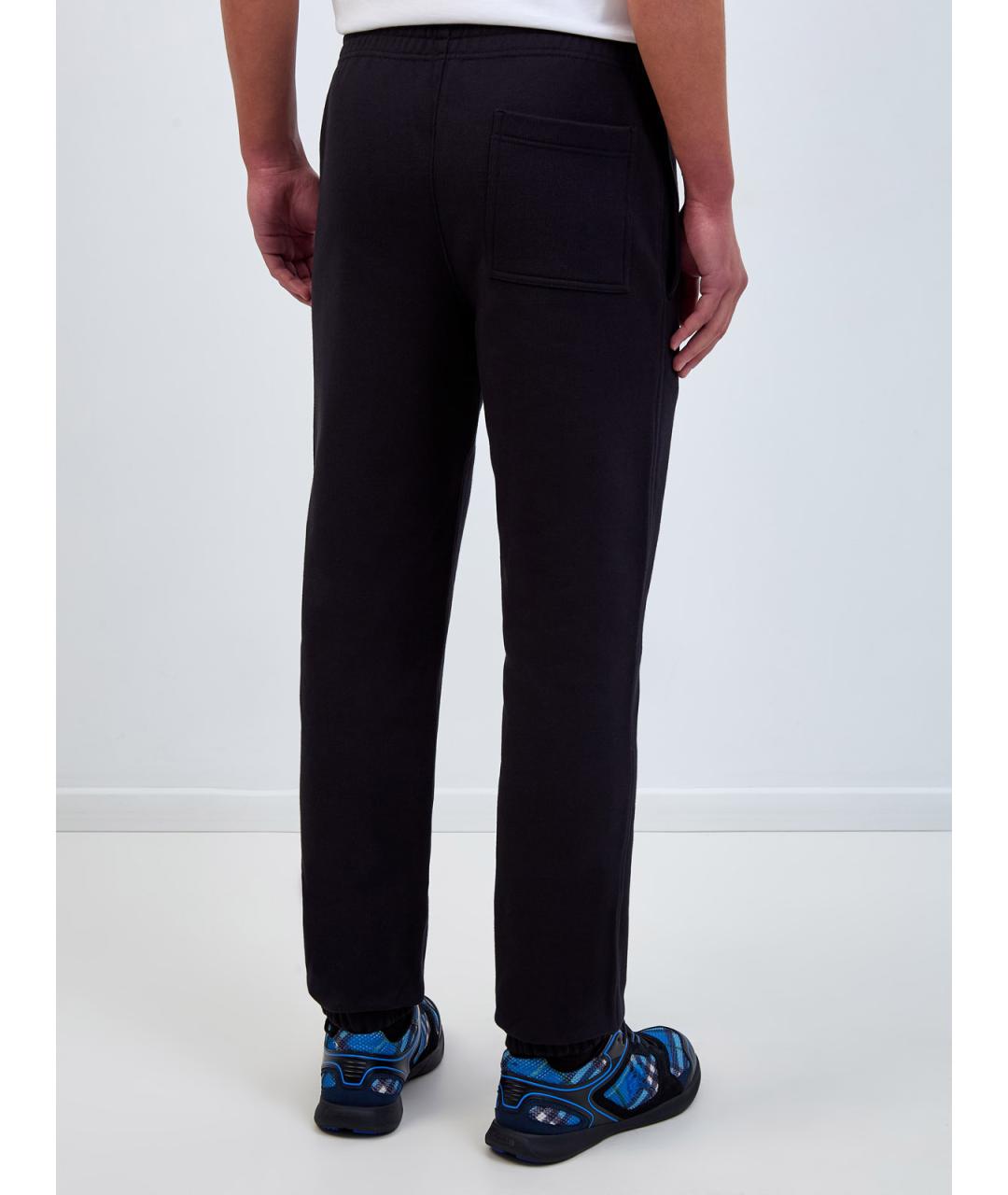 BURBERRY Черные хлопковые повседневные брюки, фото 4