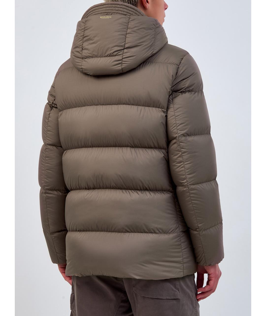 WOOLRICH Коричневый полиэстеровый пуховик, фото 4