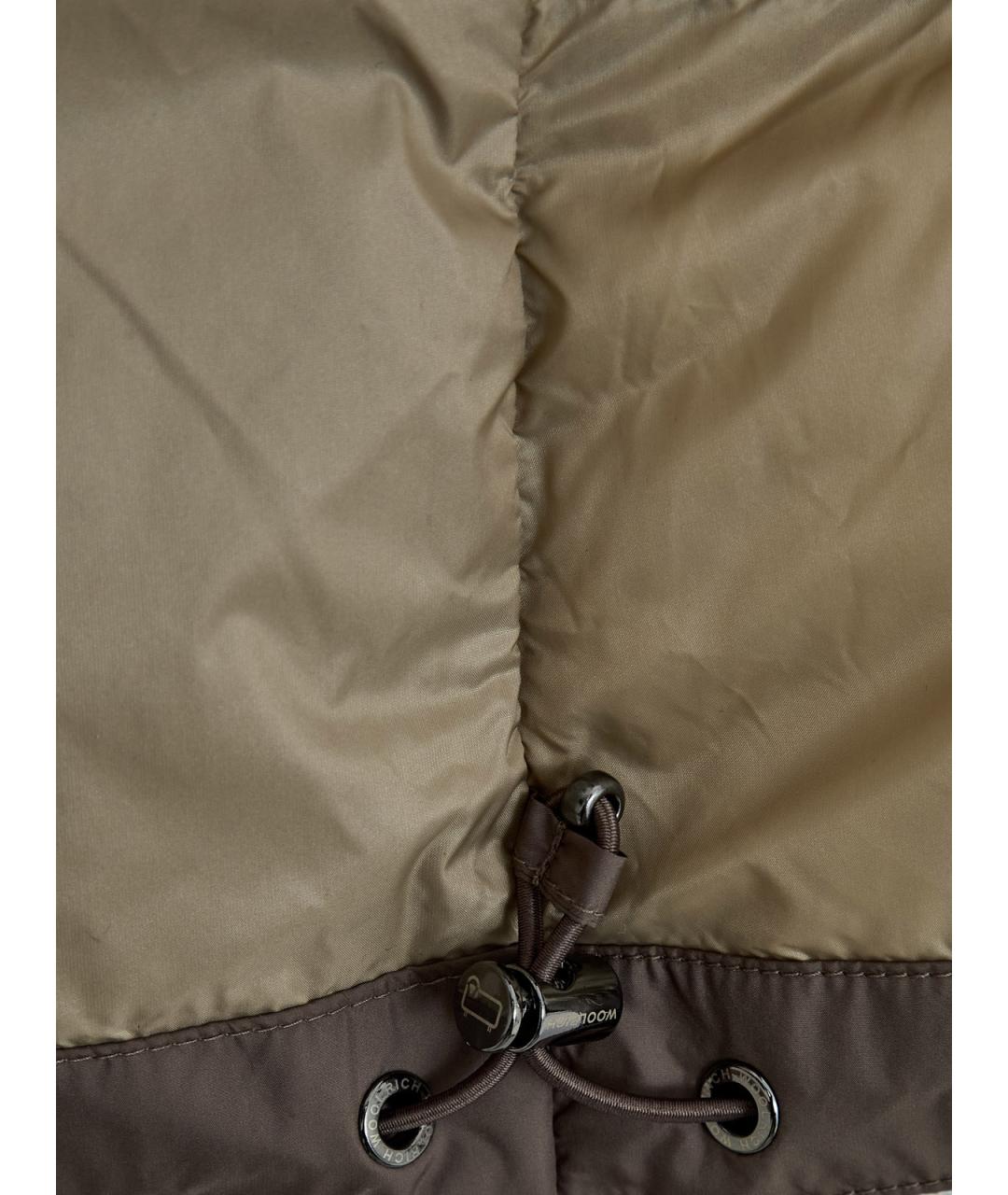 WOOLRICH Коричневый полиэстеровый пуховик, фото 6