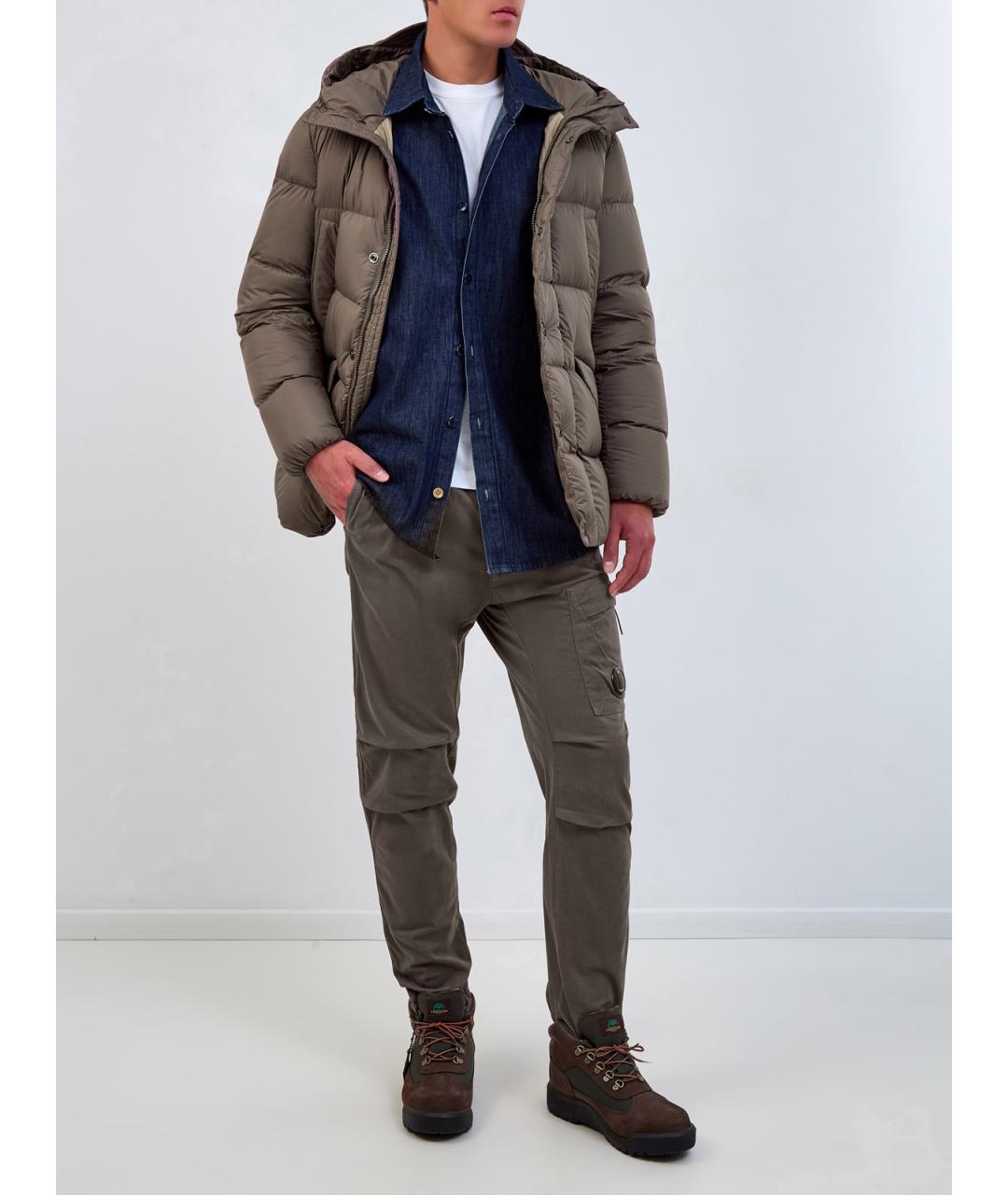 WOOLRICH Коричневый полиэстеровый пуховик, фото 2