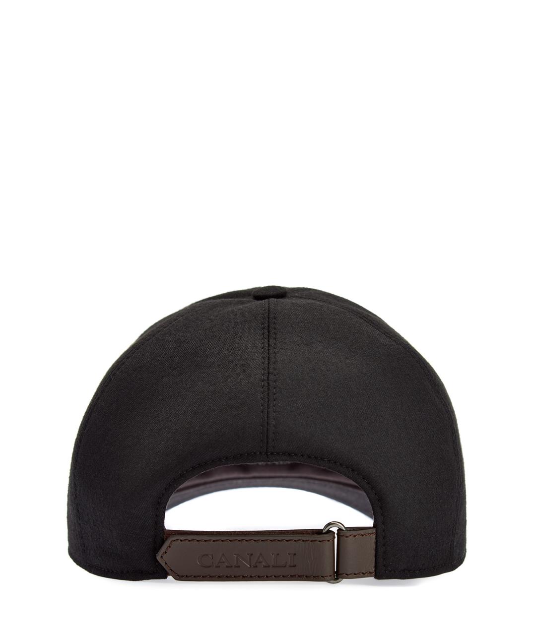 CANALI Черная шерстяная кепка/бейсболка, фото 4