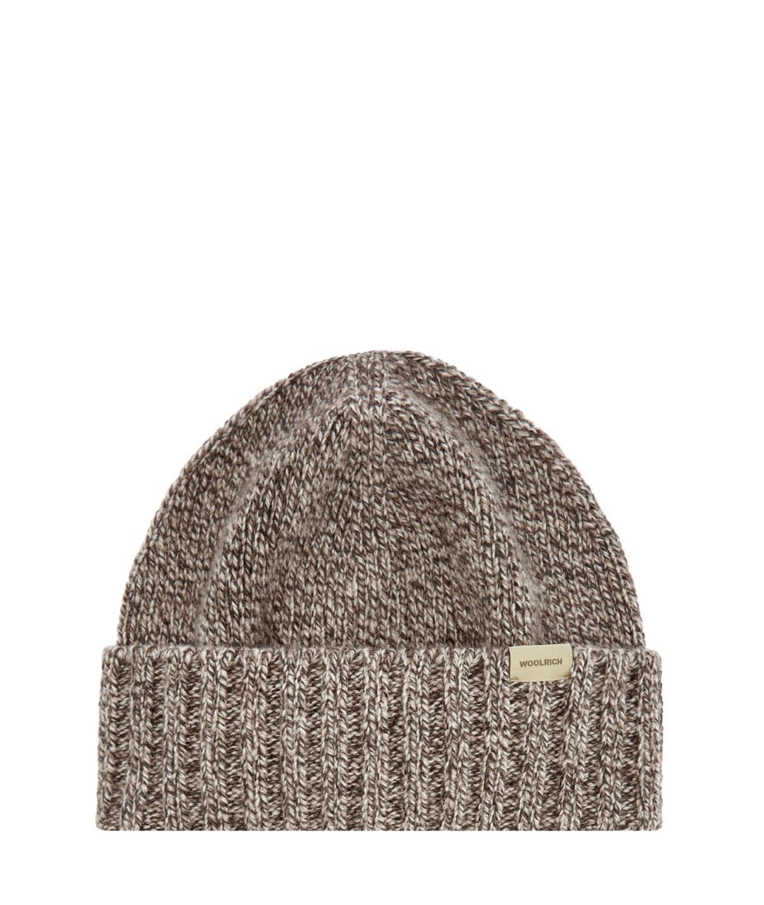 WOOLRICH Коричневая шерстяная шапка, фото 1