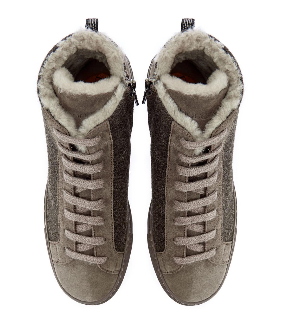 DOUCAL'S Коричневые замшевые кеды, фото 4