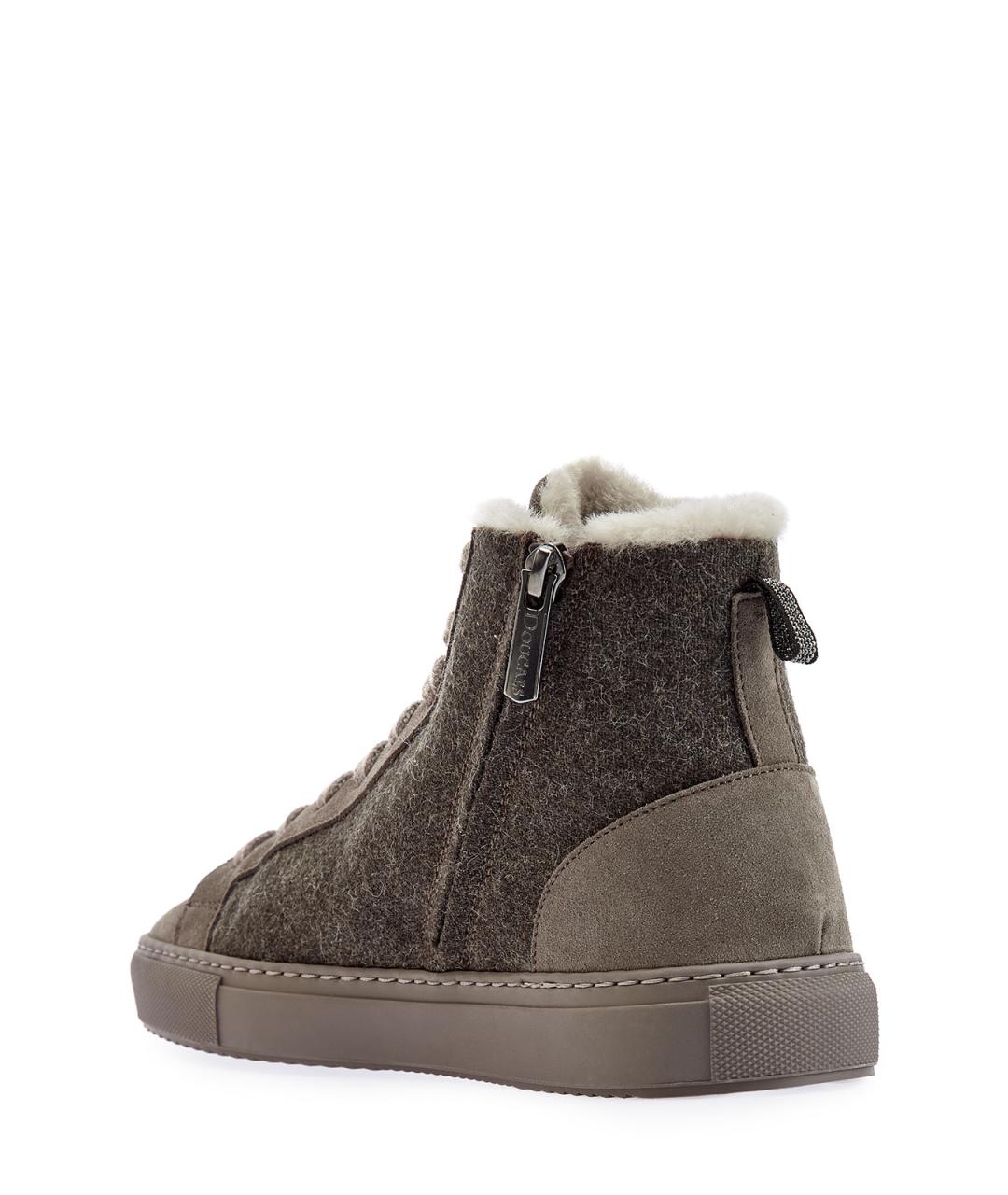 DOUCAL'S Коричневые замшевые кеды, фото 3