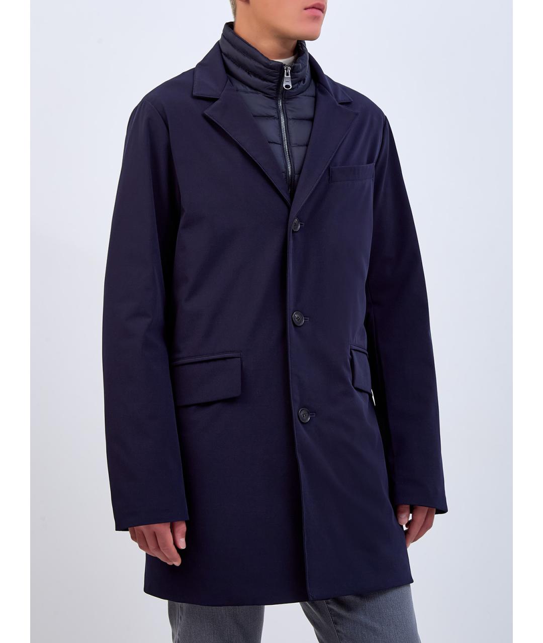 HETREGO Синее полиэстеровое пальто, фото 3