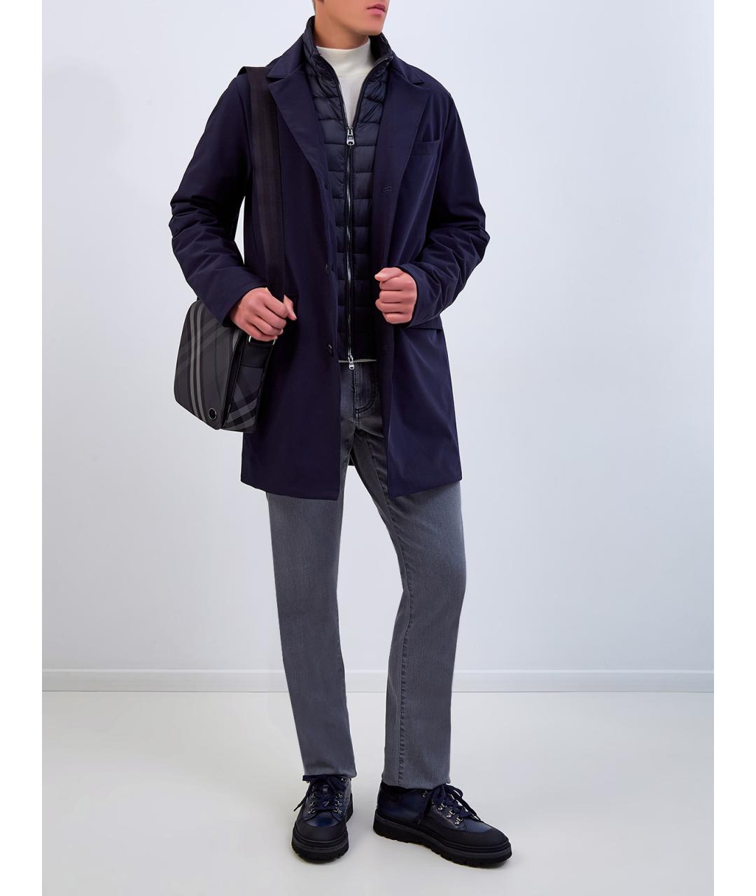 HETREGO Синее полиэстеровое пальто, фото 2