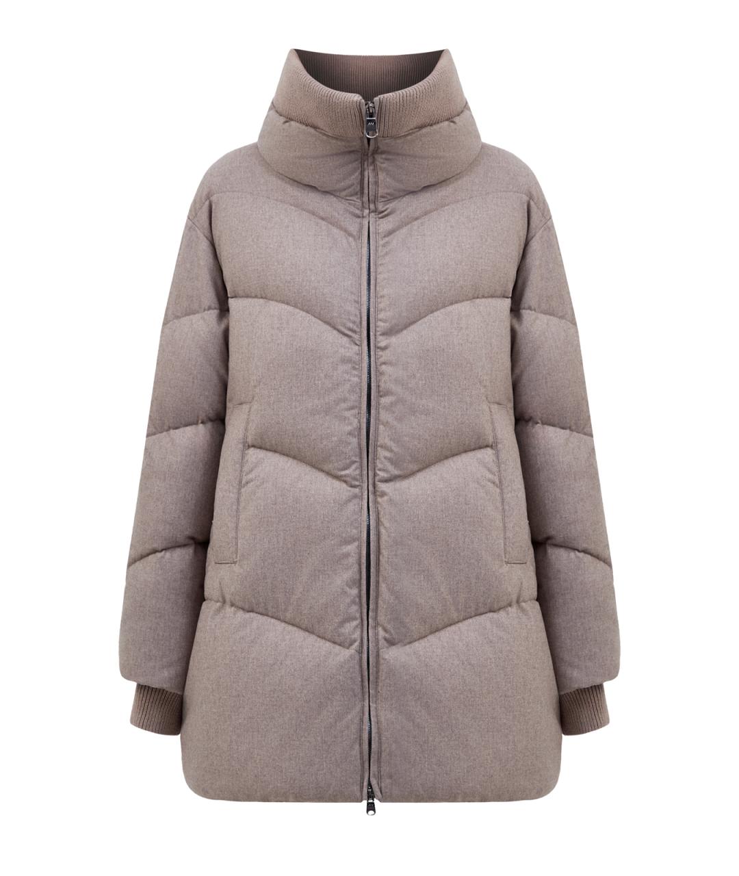 HETREGO Коричневый полиамидовый пуховик, фото 1