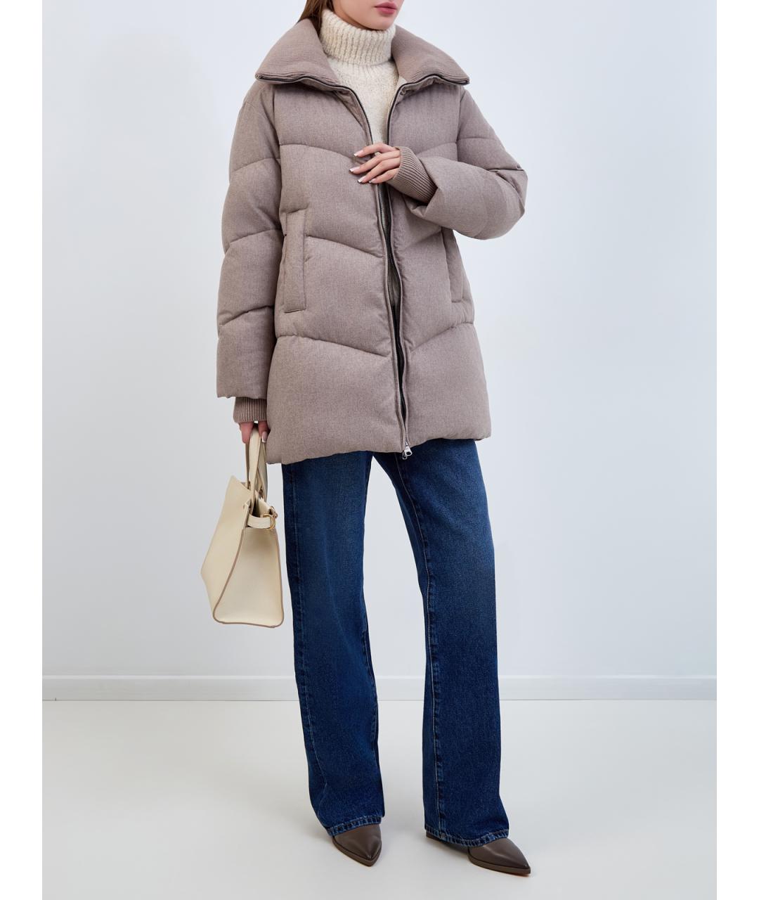 HETREGO Коричневый полиамидовый пуховик, фото 2