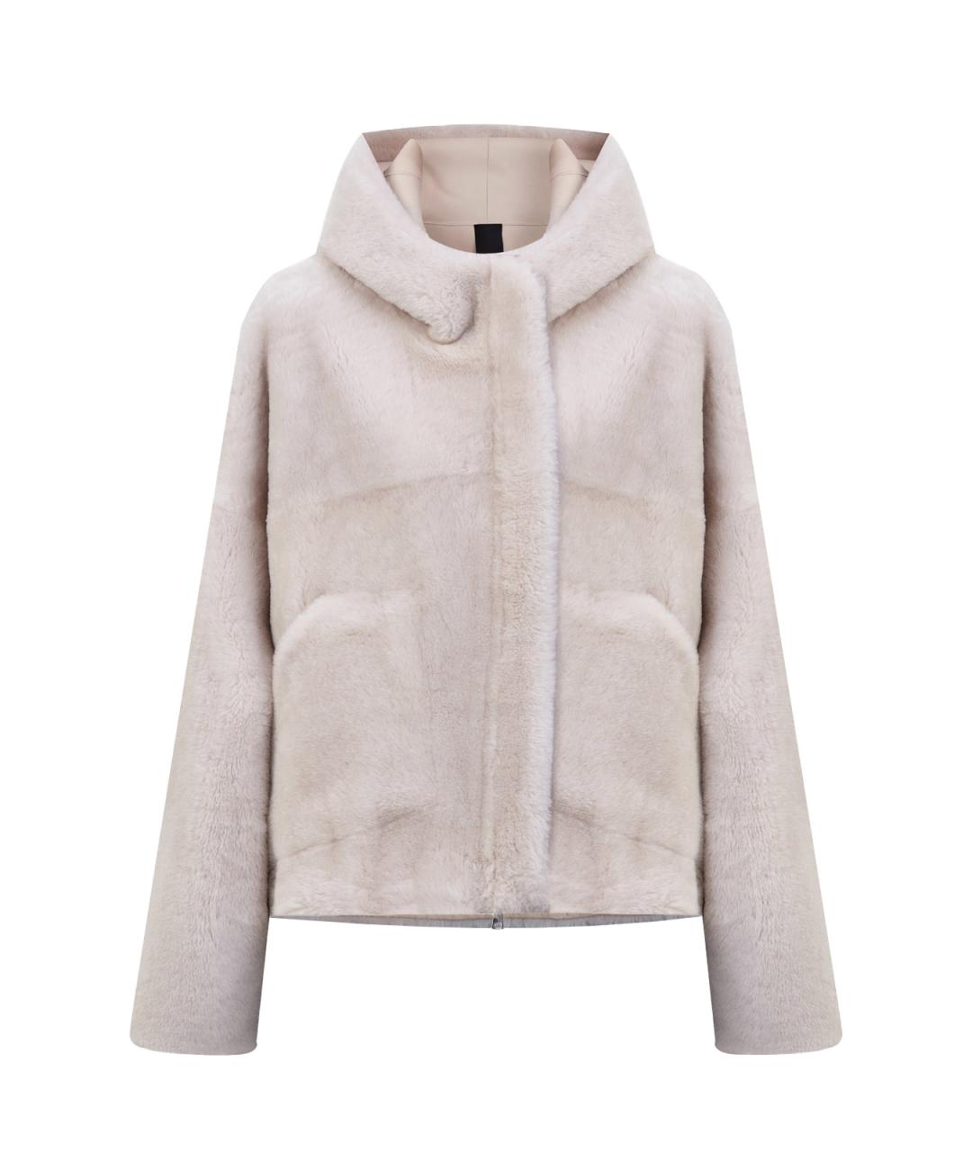 BLANCHA Белая меховая дубленка, фото 1