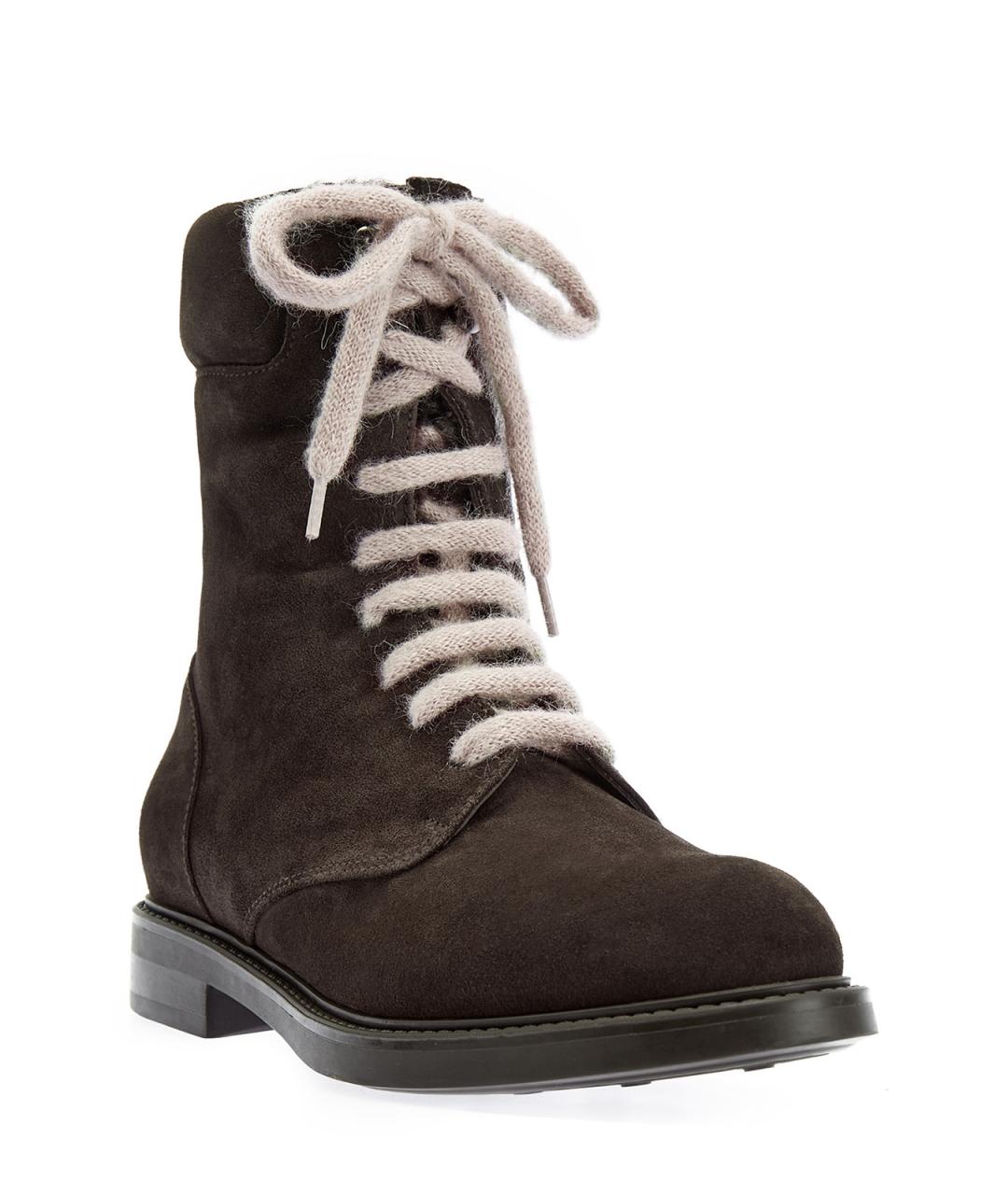 DOUCAL'S Коричневые замшевые ботинки, фото 3