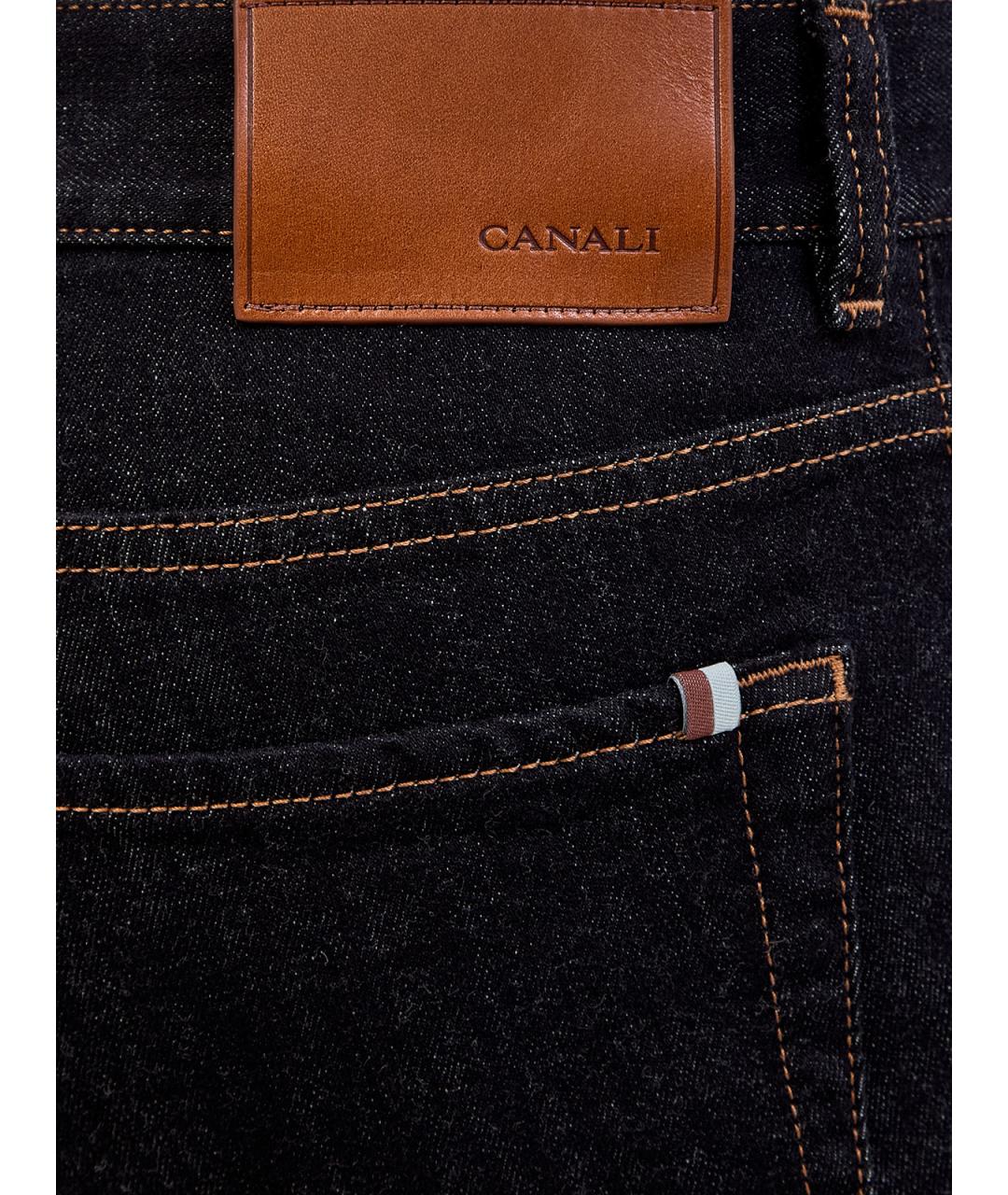 CANALI Синие хлопковые прямые джинсы, фото 5