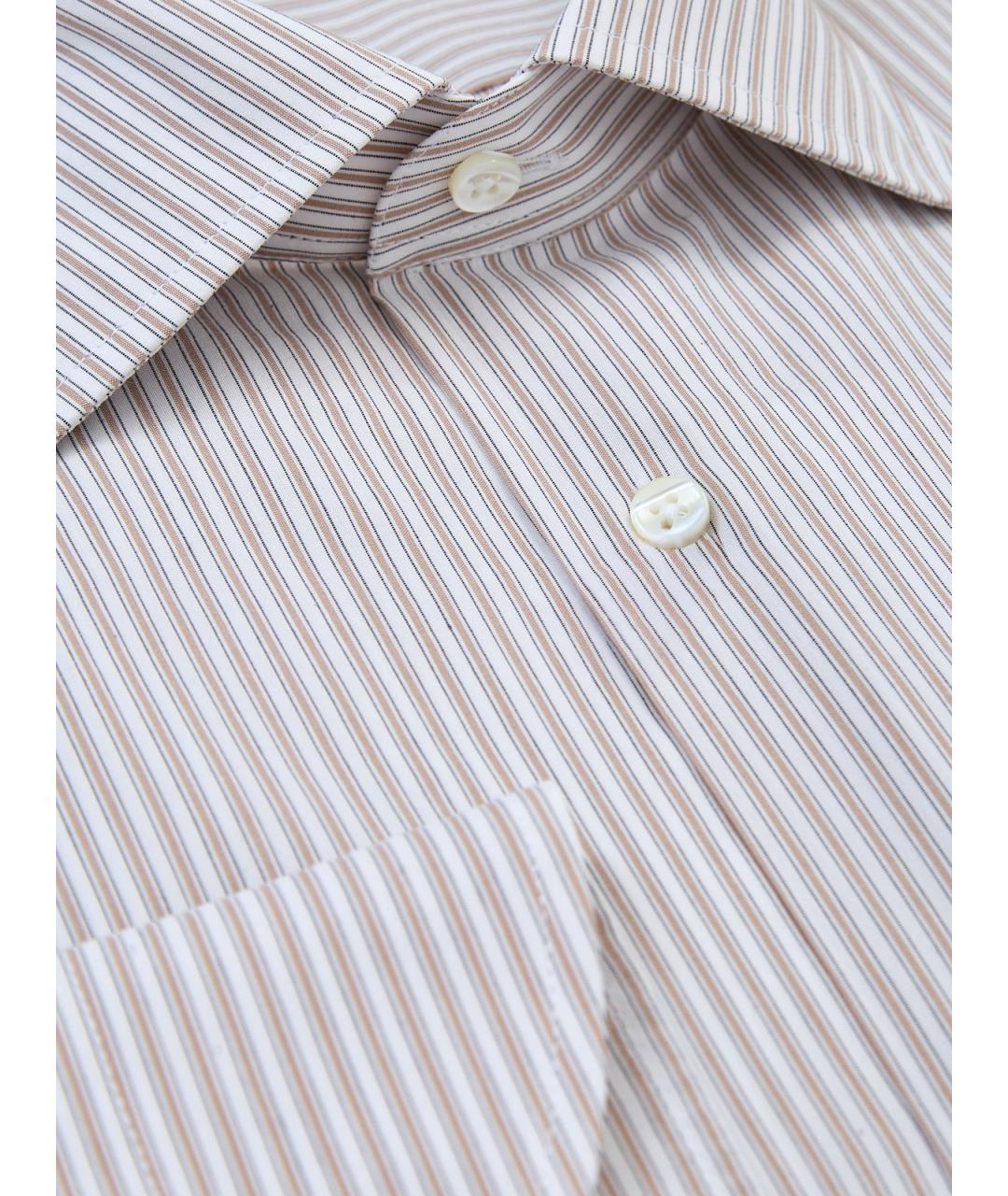 CANALI Бежевая хлопковая кэжуал рубашка, фото 3