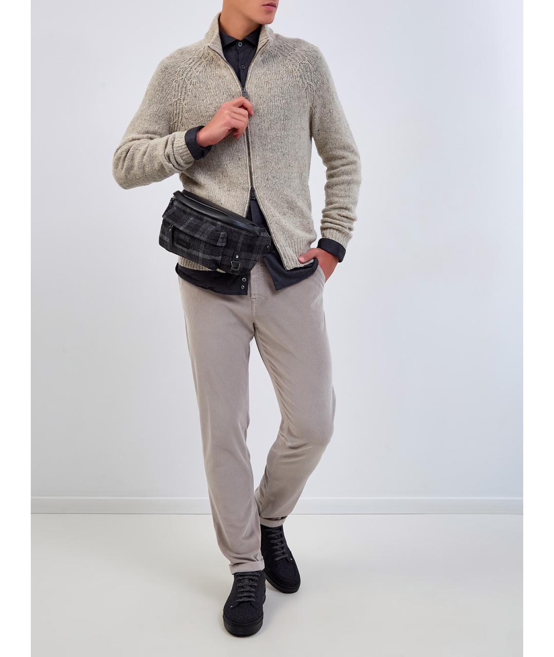 CANALI Бежевый шерстяной кардиган, фото 2