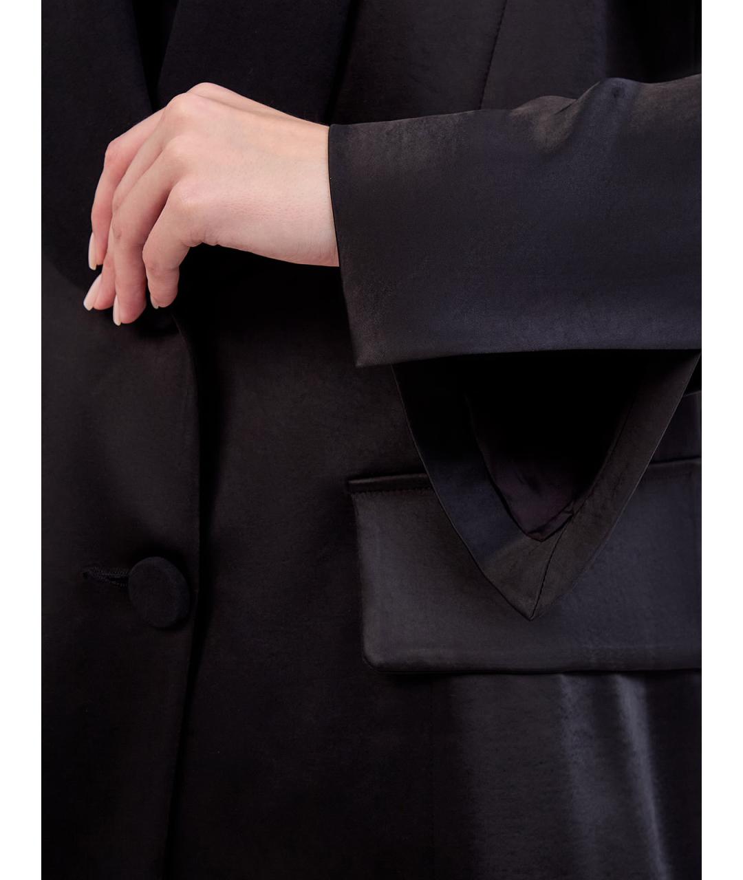 GENTRY PORTOFINO Черный полиэстеровый жакет/пиджак, фото 5