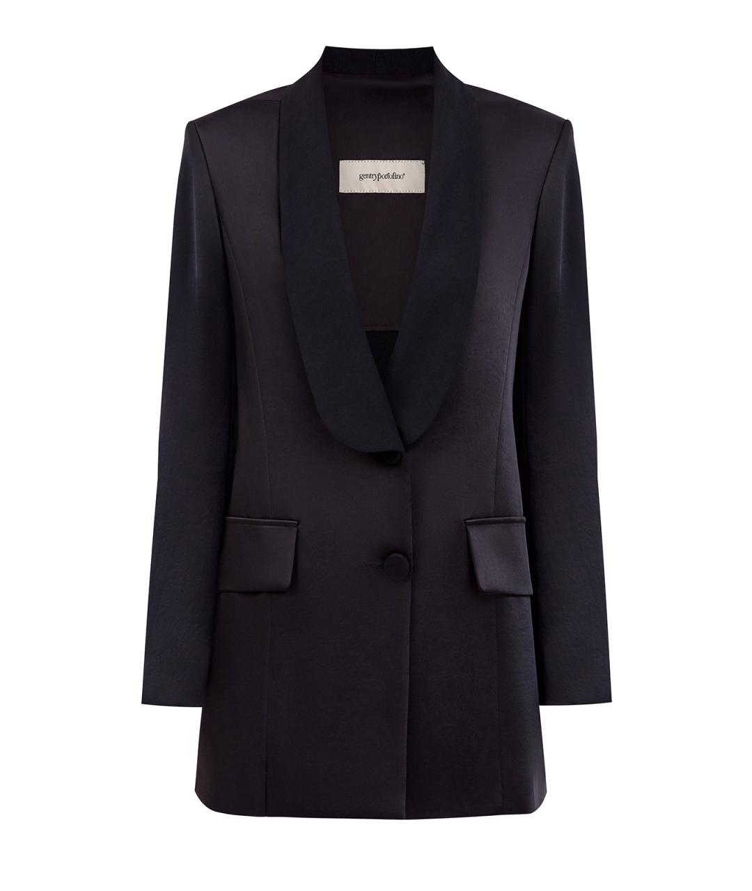 GENTRY PORTOFINO Черный полиэстеровый жакет/пиджак, фото 1