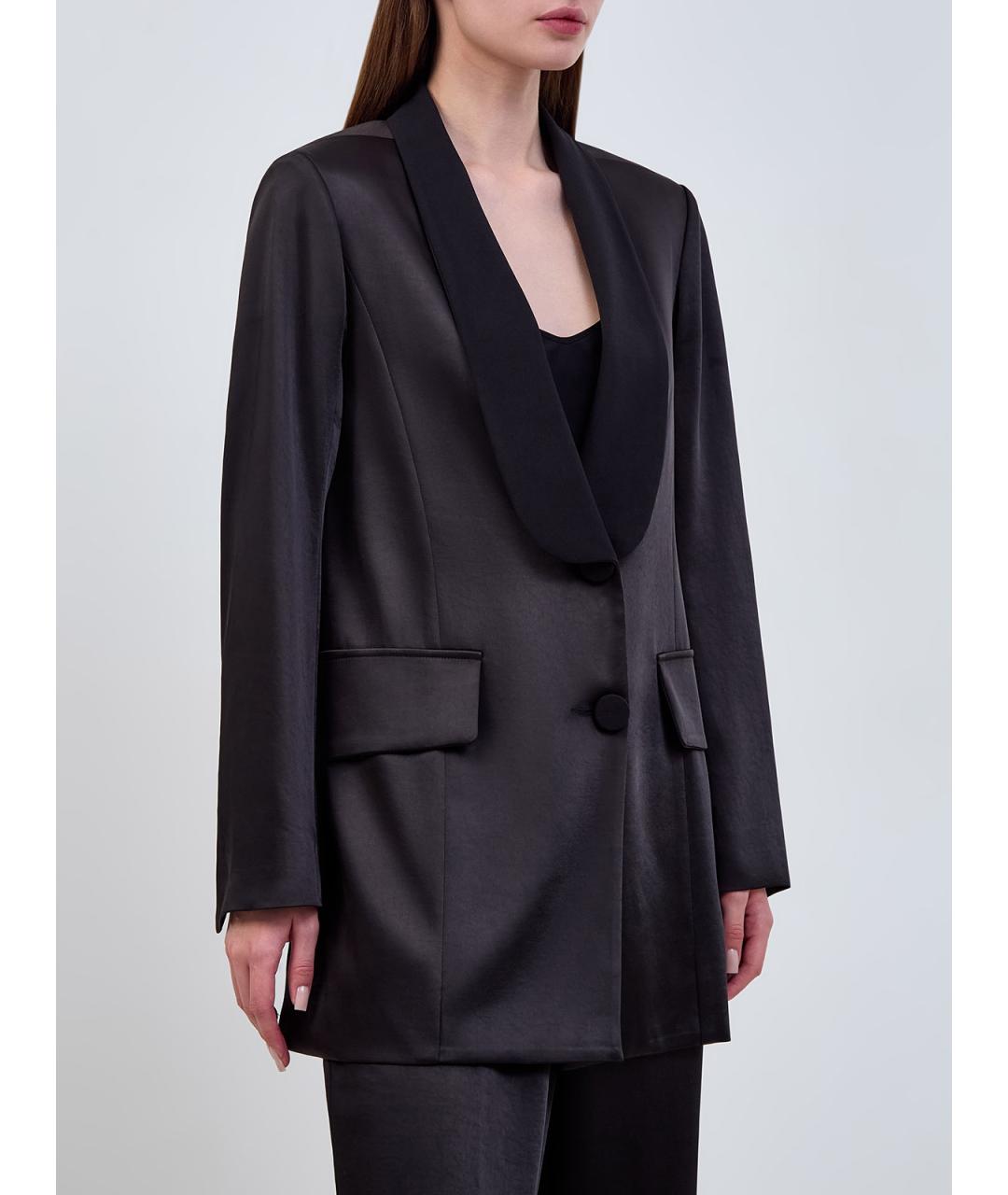 GENTRY PORTOFINO Черный полиэстеровый жакет/пиджак, фото 3