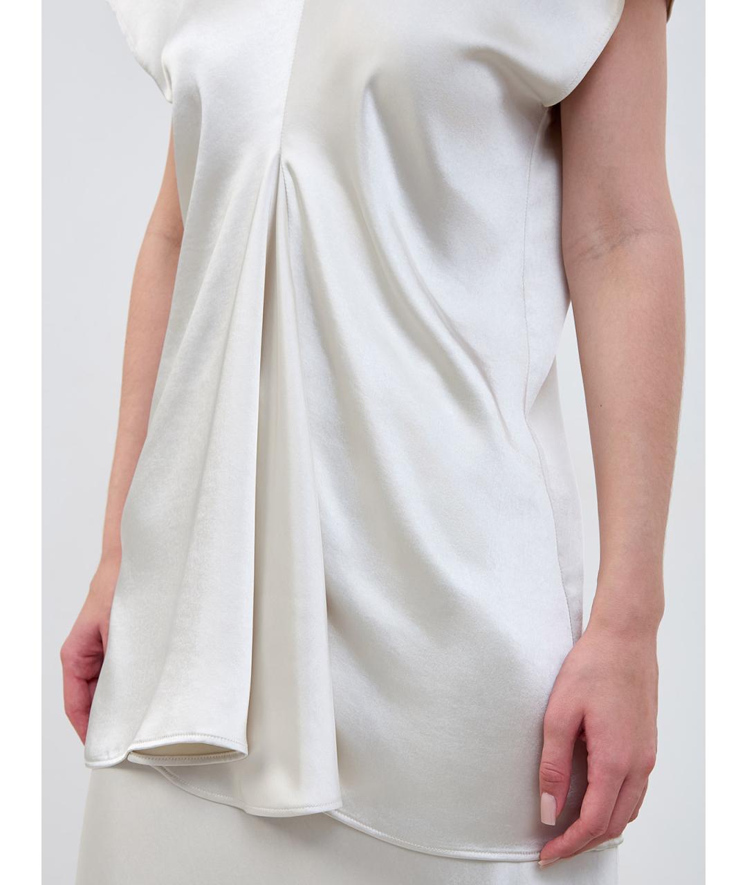 GENTRY PORTOFINO Белая полиэстеровая блузы, фото 5