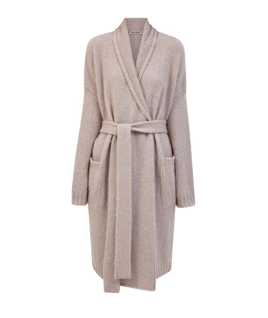 GENTRY PORTOFINO Бежевый шерстяной кардиган, фото 1