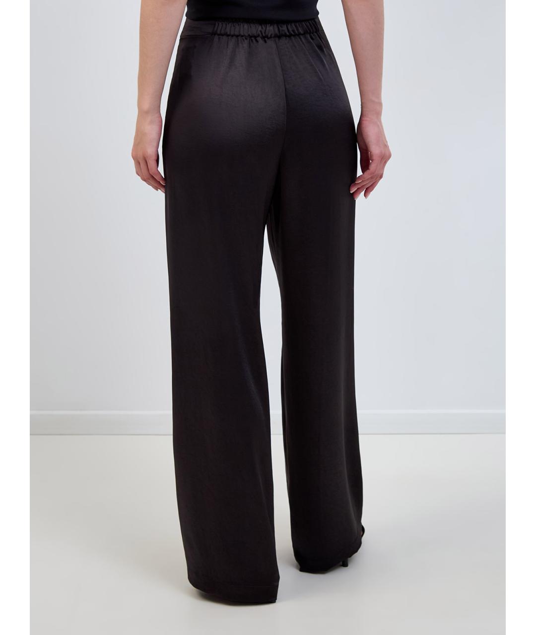 GENTRY PORTOFINO Черные полиэстеровые прямые брюки, фото 4