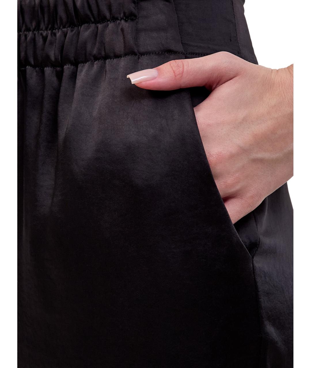 GENTRY PORTOFINO Черные полиэстеровые прямые брюки, фото 5