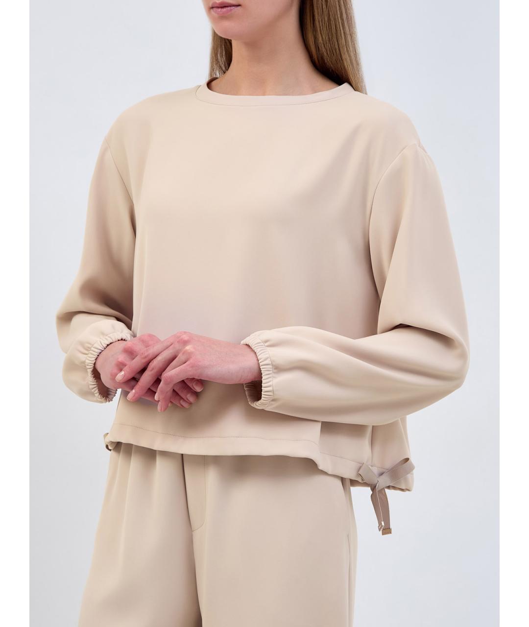 HERNO Бежевая полиэстеровая блузы, фото 3