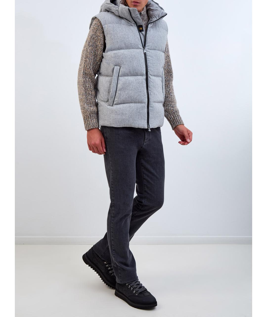 HETREGO Серый шерстяной жилет, фото 2