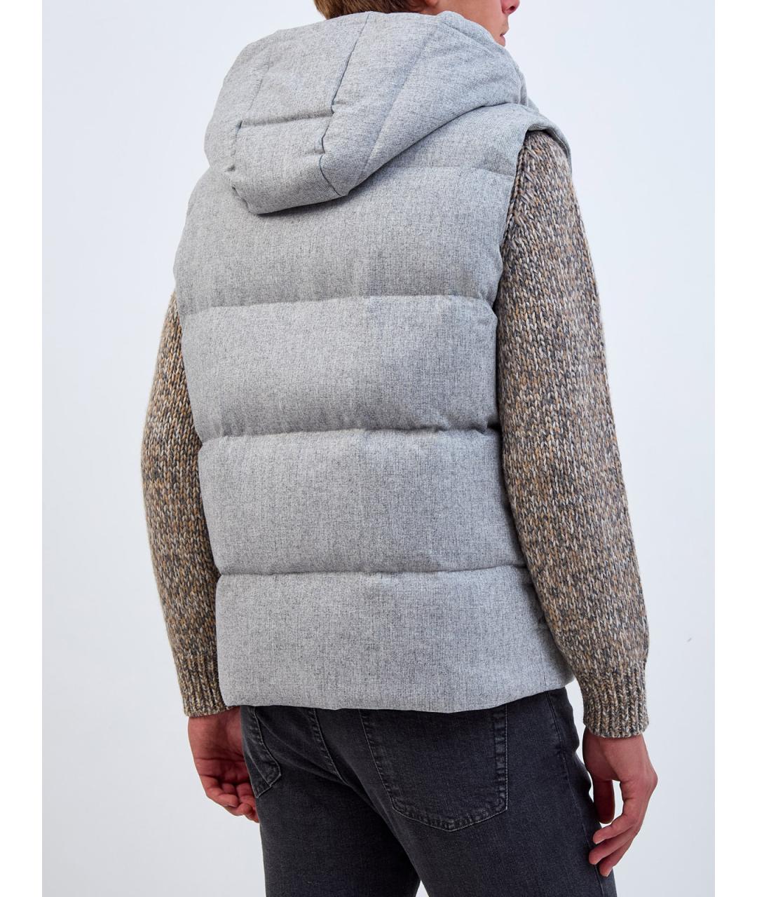 HETREGO Серый шерстяной жилет, фото 4