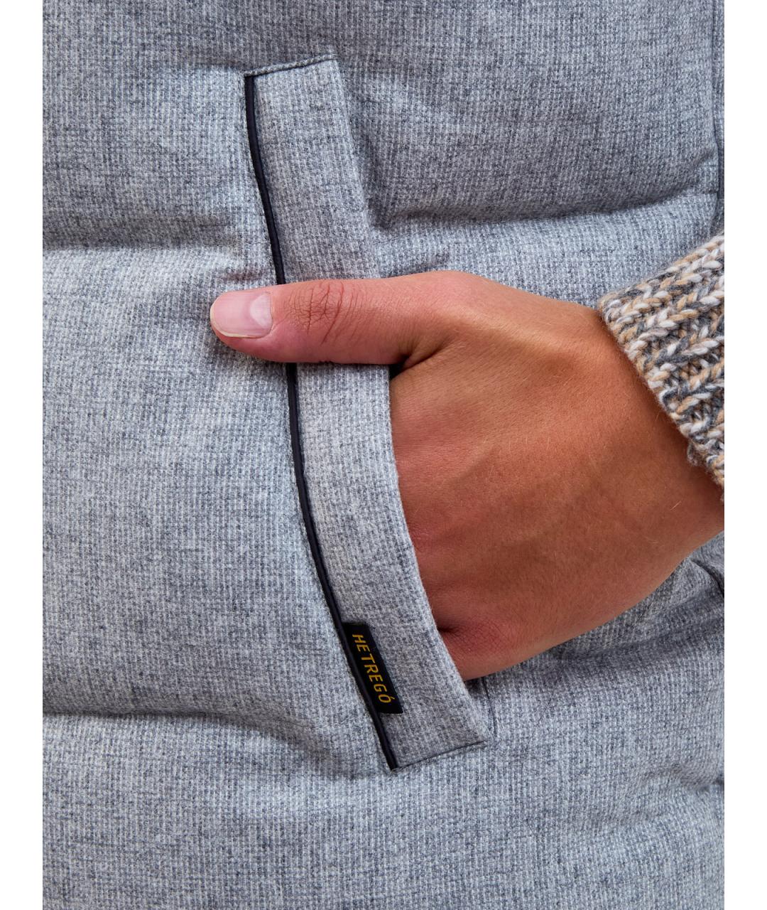 HETREGO Серый шерстяной жилет, фото 5