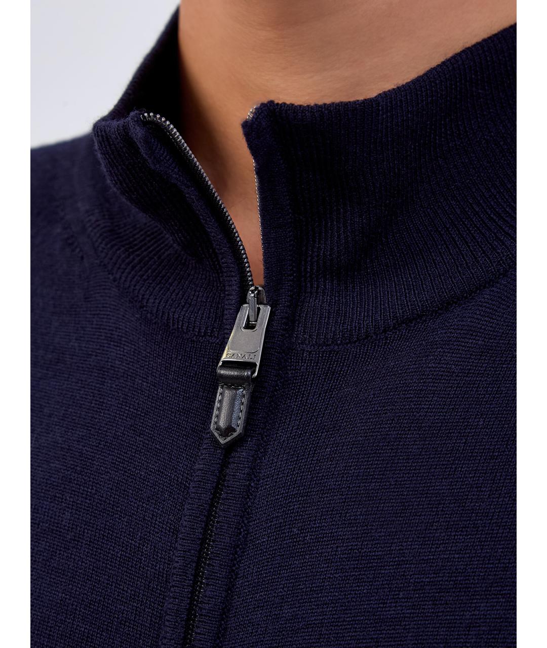 CANALI Синий шерстяной кардиган, фото 3
