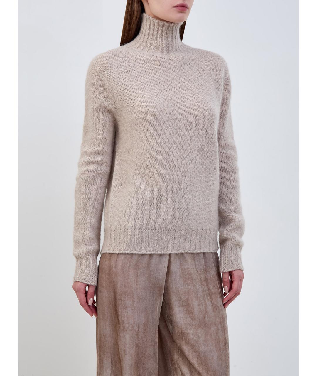 GENTRY PORTOFINO Бежевый шерстяной джемпер / свитер, фото 3