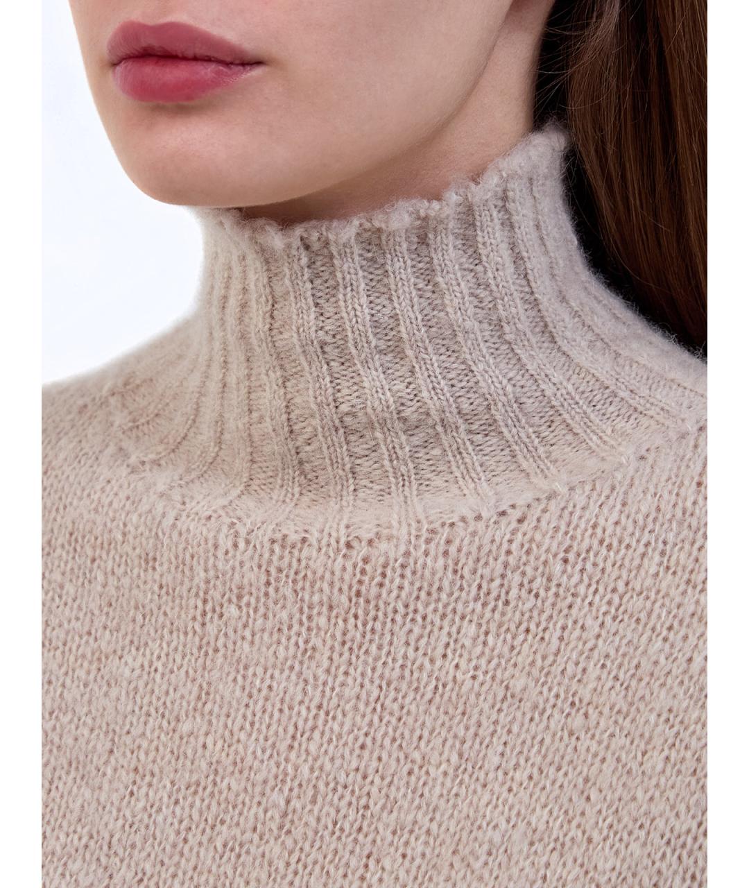 GENTRY PORTOFINO Бежевый шерстяной джемпер / свитер, фото 5