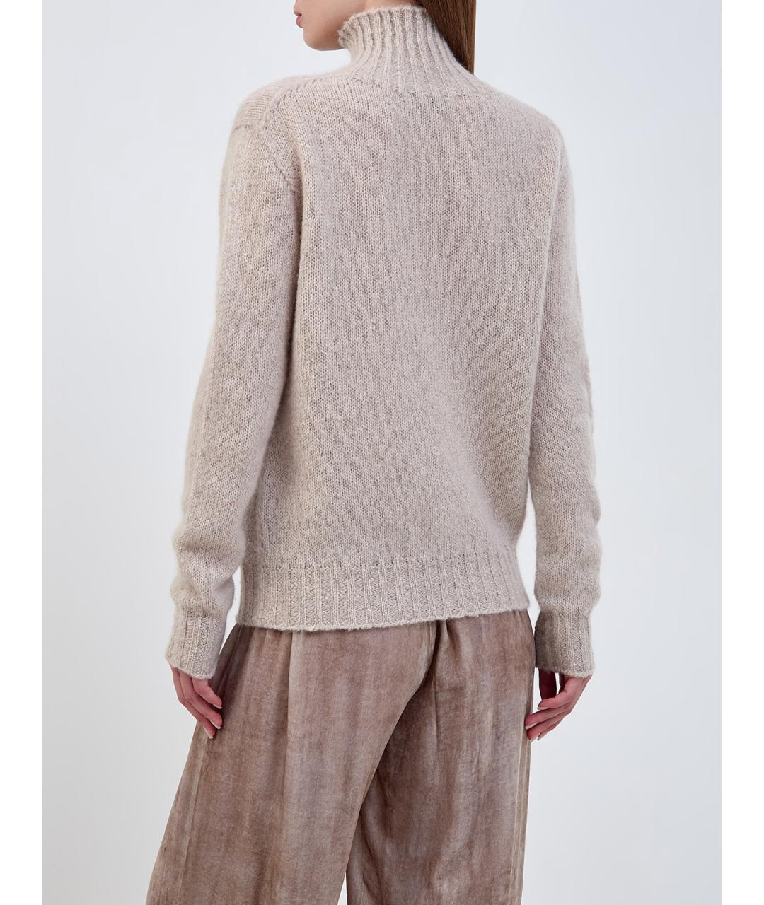 GENTRY PORTOFINO Бежевый шерстяной джемпер / свитер, фото 4