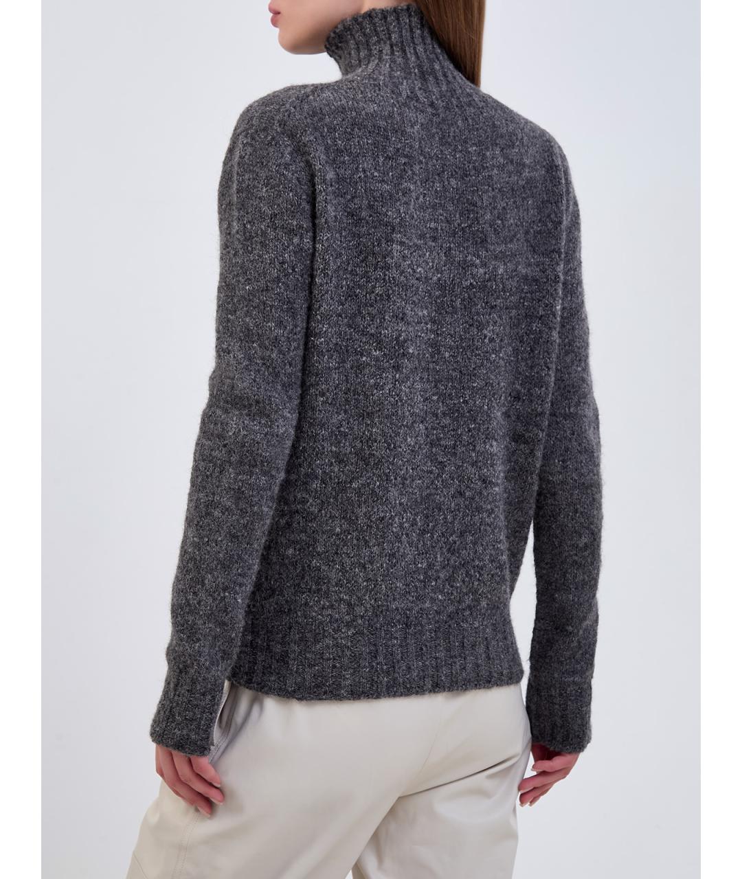 GENTRY PORTOFINO Серый шерстяной джемпер / свитер, фото 4