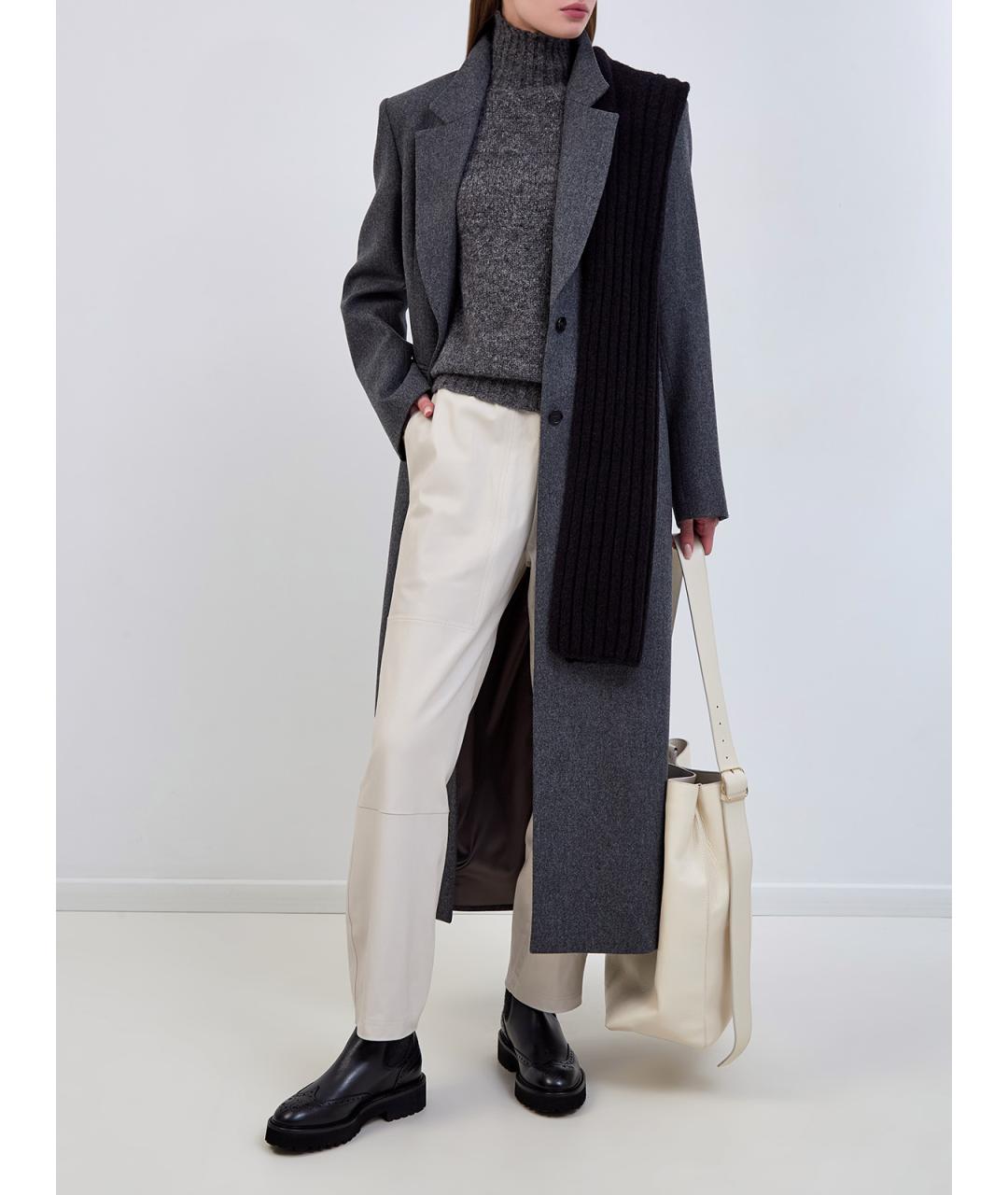 GENTRY PORTOFINO Серый шерстяной джемпер / свитер, фото 2