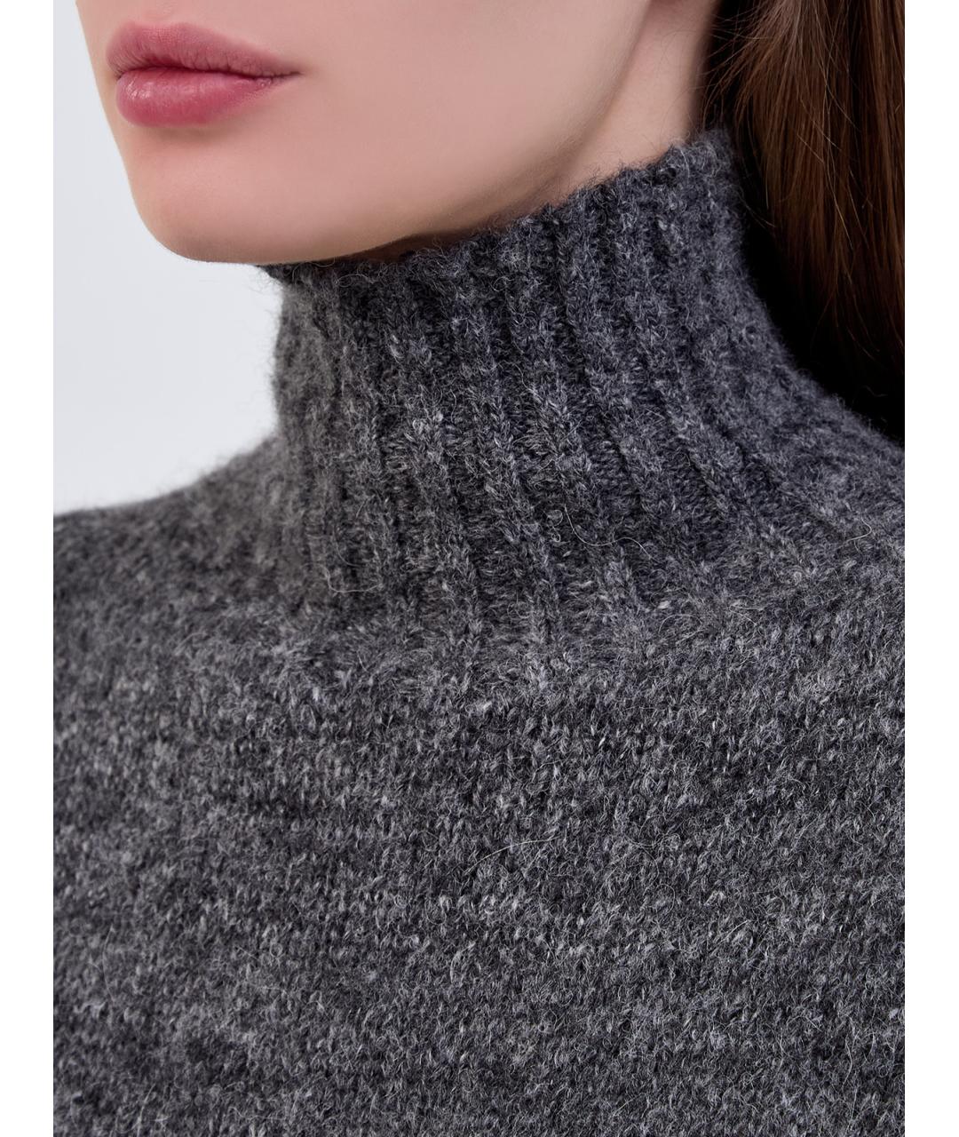 GENTRY PORTOFINO Серый шерстяной джемпер / свитер, фото 5