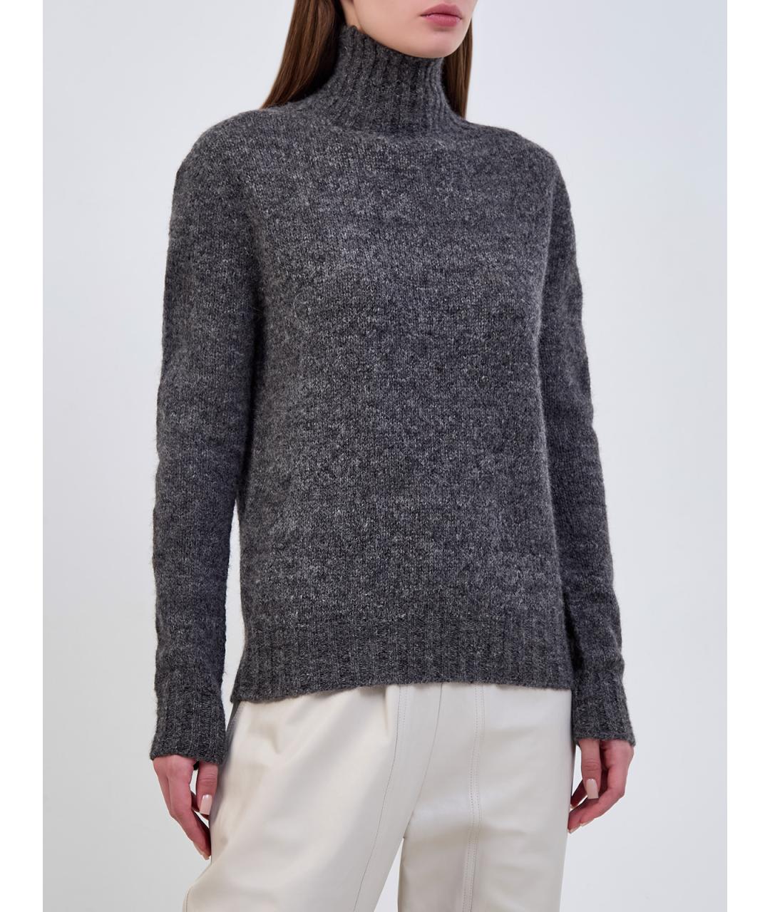 GENTRY PORTOFINO Серый шерстяной джемпер / свитер, фото 3